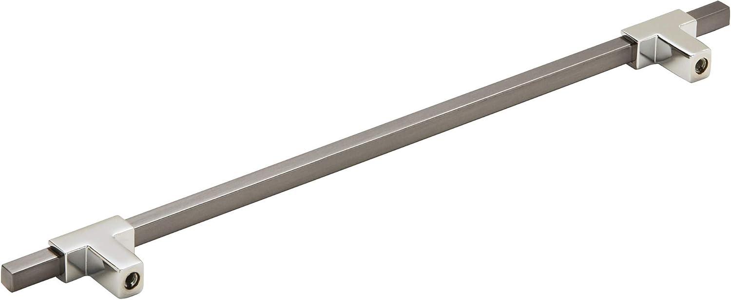 imageAmerock Cabinet Pull Polished ChromeBlack Chrome 10116 inch 256 mm Center to Center Urbanite 1 Pack Drawer Pull Drawer Handle Cabinet HardwarePolished ChromeBlack Chrome