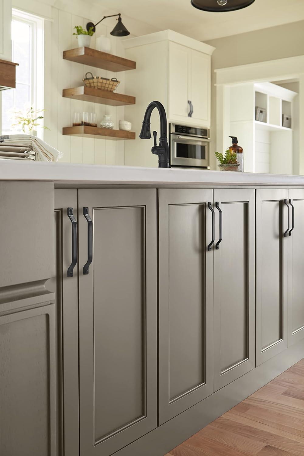imageAmerock Kitchen Cabinet Pull Antique Iron 6516 in 160 mm CentertoCenter Jolene 1 Pack Furniture Hardware Cabinet Handle Bathroom Drawer PullMatte Black