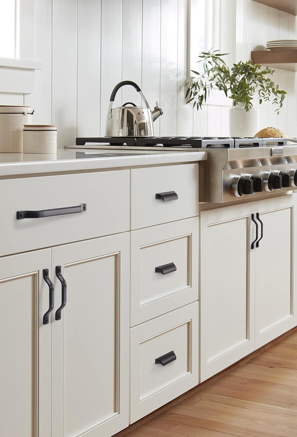 imageAmerock Kitchen Cabinet Pull Antique Iron 6516 in 160 mm CentertoCenter Jolene 1 Pack Furniture Hardware Cabinet Handle Bathroom Drawer PullMatte Black