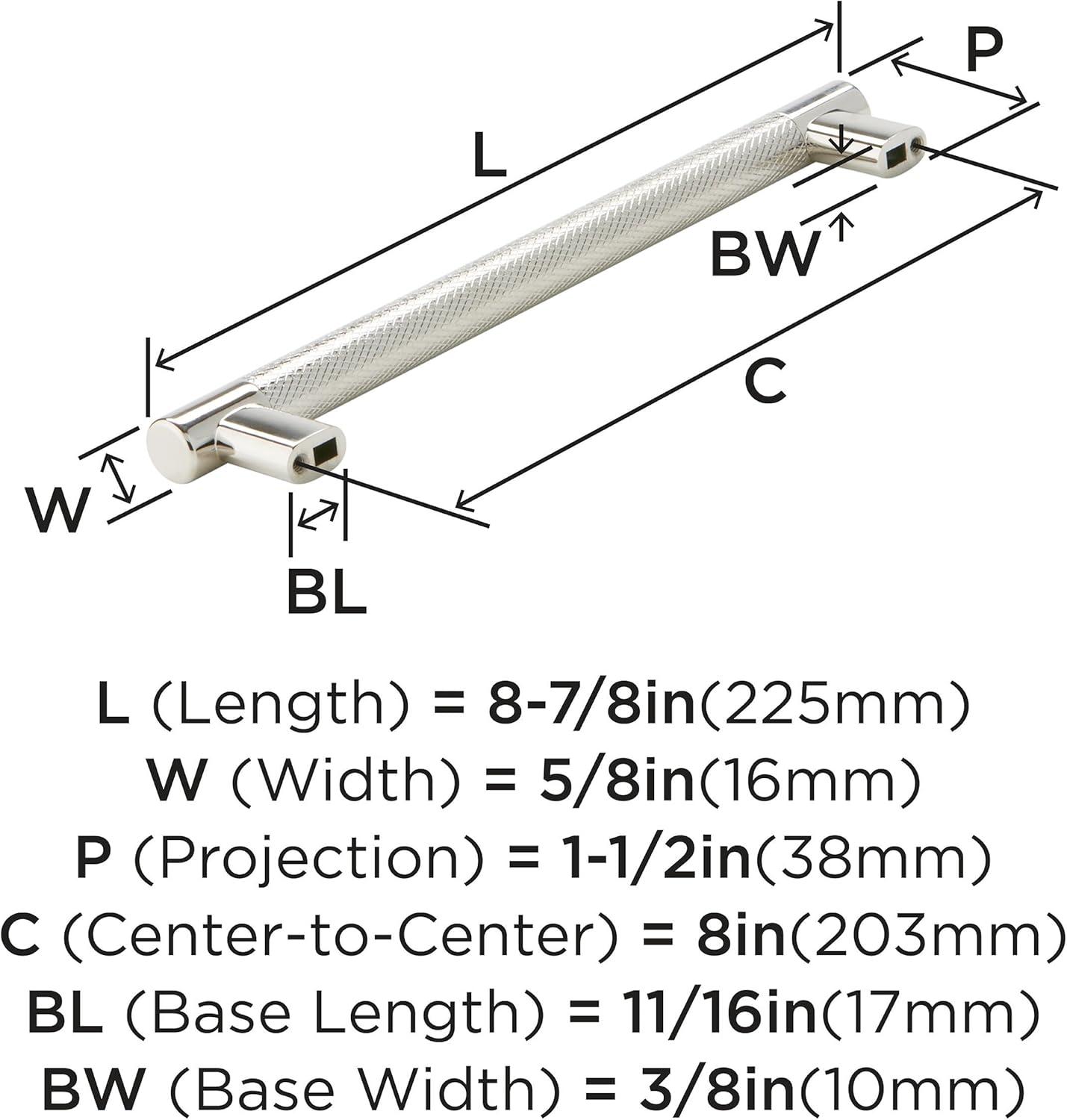 imageAmerock Kitchen Cabinet Pull Golden Champagne 6516 in 160 mm CentertoCenter Bronx 1 Pack Furniture Hardware Cabinet Handle Bathroom Drawer PullPolished Nickel