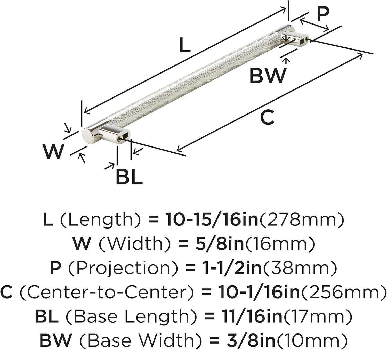 imageAmerock Kitchen Cabinet Pull Golden Champagne 6516 in 160 mm CentertoCenter Bronx 1 Pack Furniture Hardware Cabinet Handle Bathroom Drawer PullPolished Nickel
