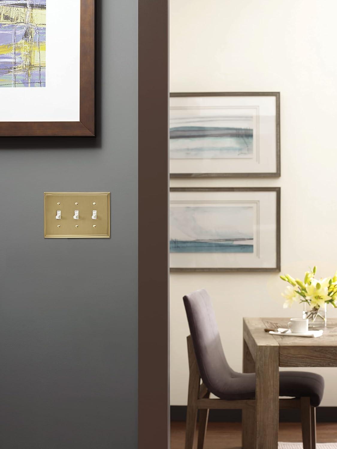imageAmerock Wall Plate Black Bronze 1 Toggle Switch Plate Cover Mulholland 1 Pack Light Switch CoverGolden Champagne