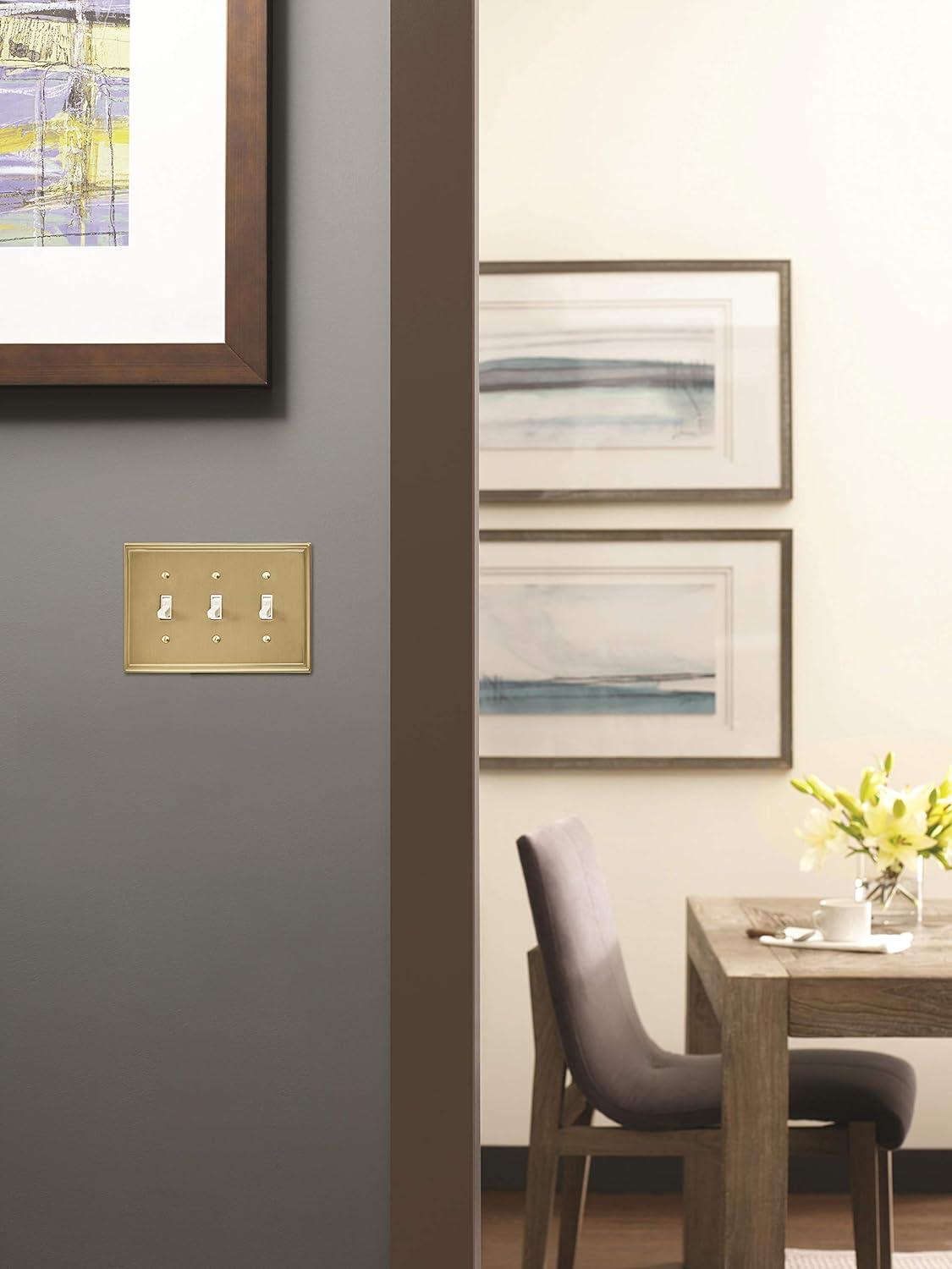 imageAmerock Wall Plate Black Bronze 1 Toggle Switch Plate Cover Mulholland 1 Pack Light Switch CoverGolden Champagne