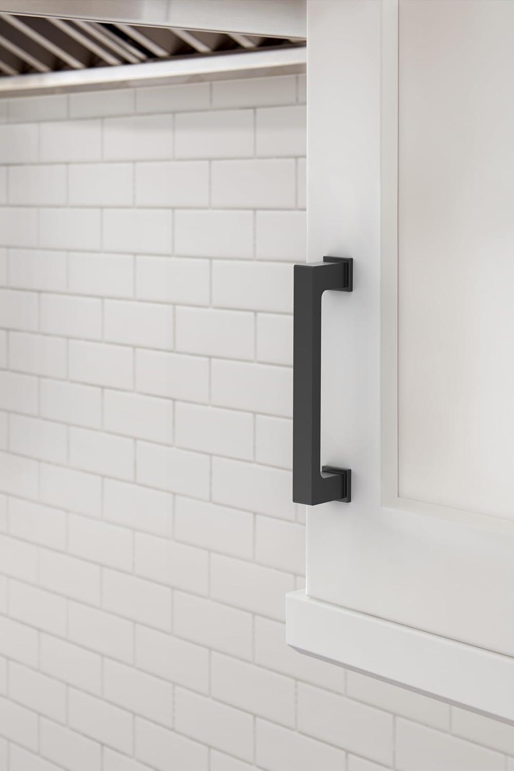 imageAmerock 10BX37033MB Matte Black Cabinet Pull 6516 inch 160mm CentertoCenter 10 Pack Bridgeport Furniture HardwareMatte Black