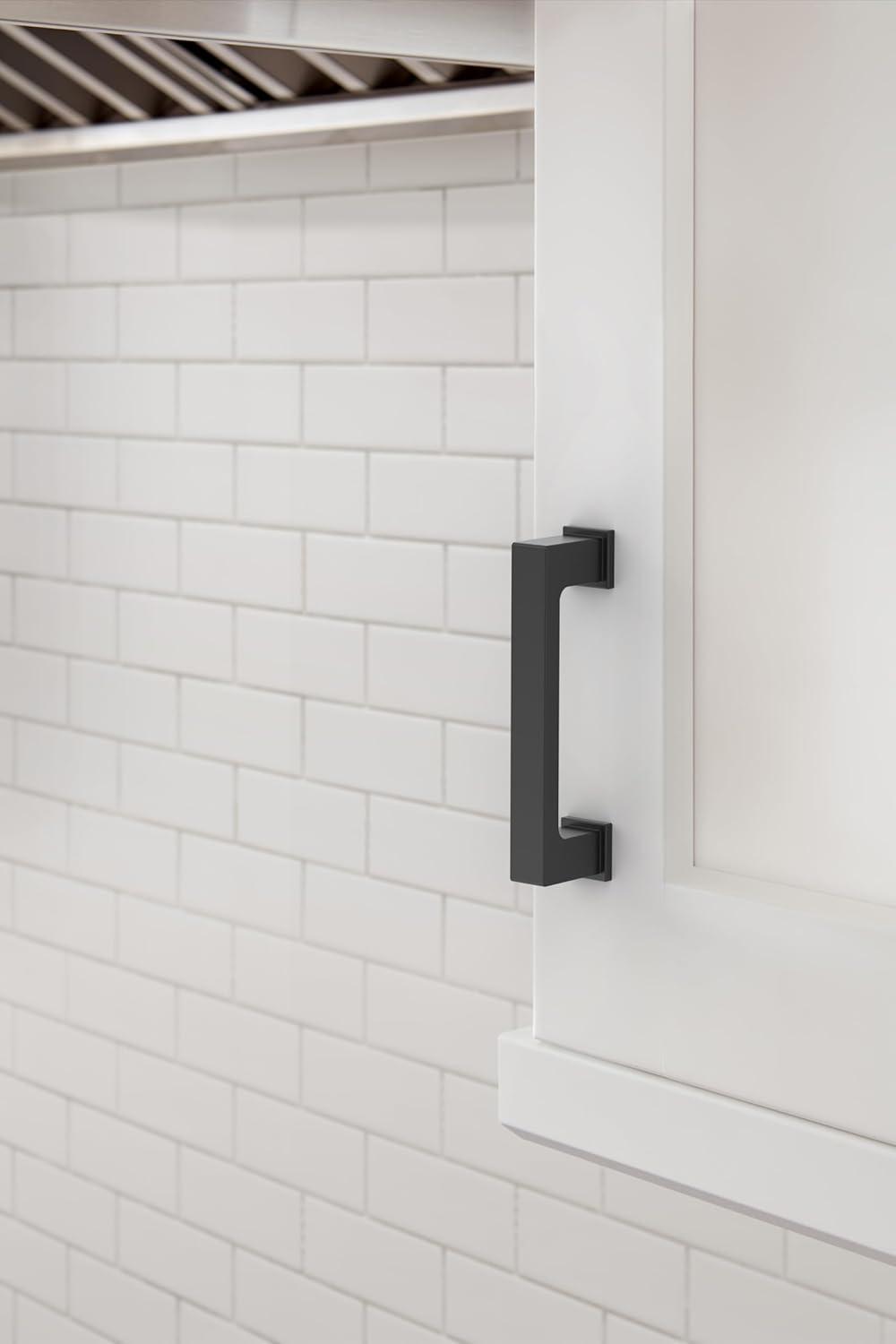 imageAmerock 10BX37033MB Matte Black Cabinet Pull 6516 inch 160mm CentertoCenter 10 Pack Bridgeport Furniture HardwareMatte Black