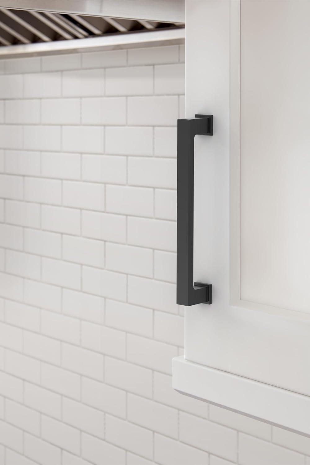 imageAmerock 10BX37033MB Matte Black Cabinet Pull 6516 inch 160mm CentertoCenter 10 Pack Bridgeport Furniture HardwareMatte Black