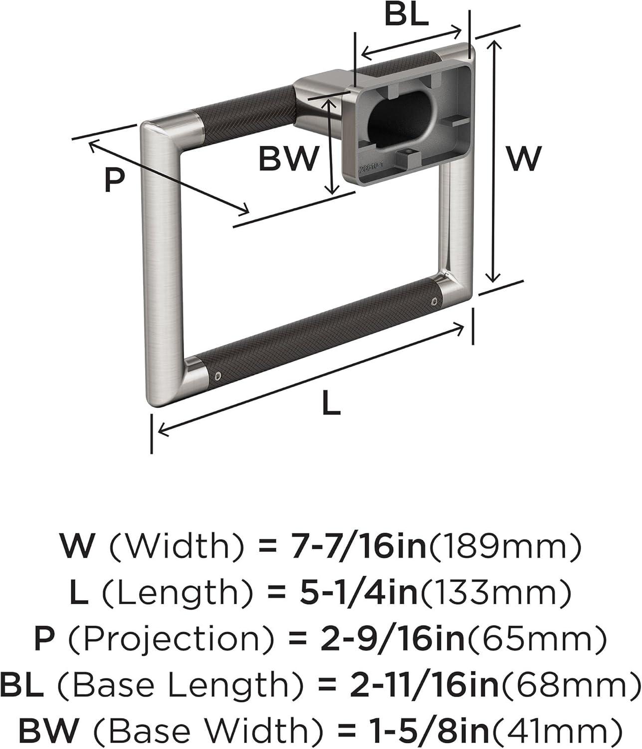 imageAmerock BH26615PNSS Polished NickelStainless Steel Towel Bar 24 in 610 mm Towel Rack Esquire Bathroom Towel Holder Bathroom Hardware Bath AccessoriesBrushed NickelOil Rubbed Bronze