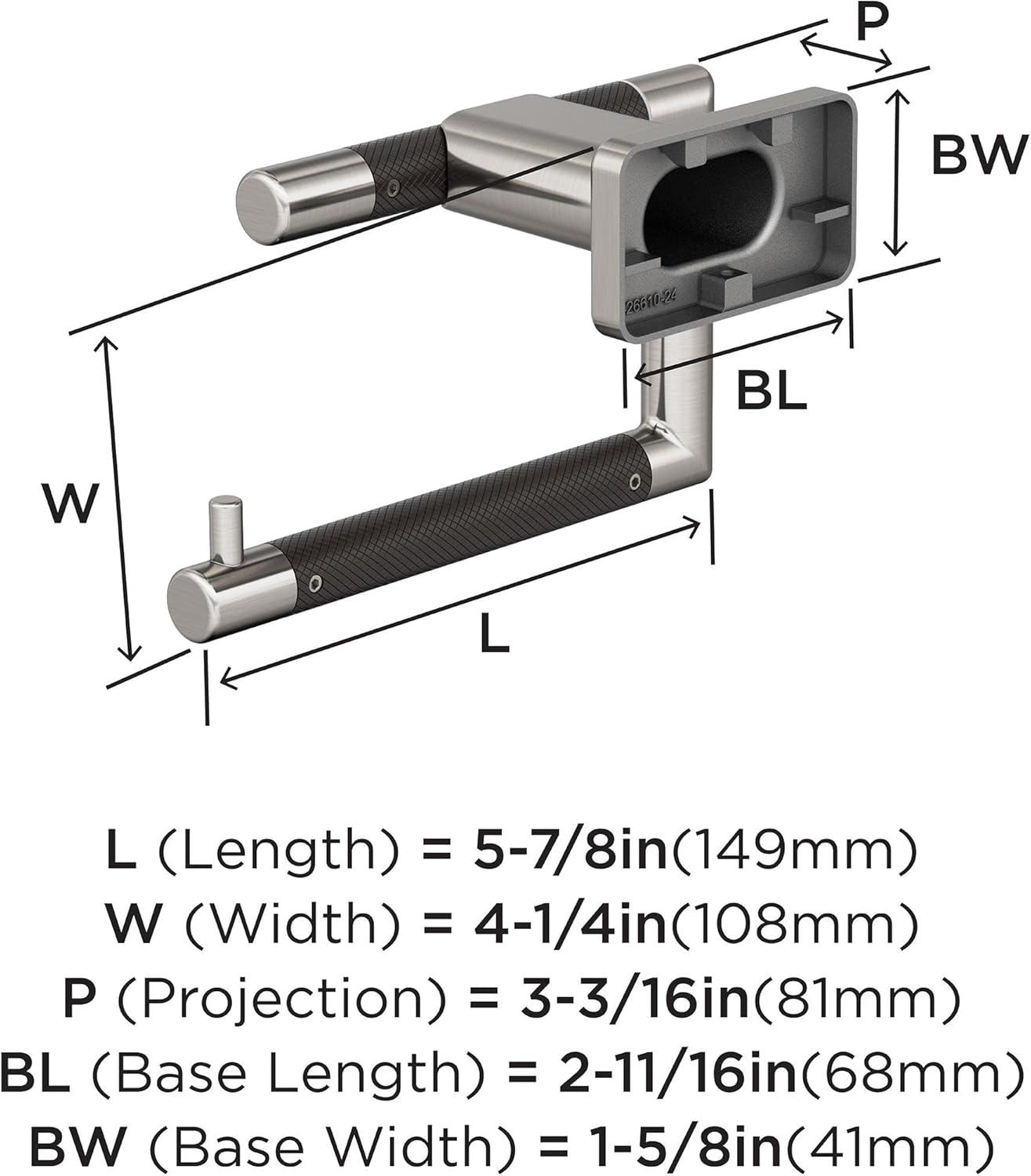 imageAmerock BH26615PNSS Polished NickelStainless Steel Towel Bar 24 in 610 mm Towel Rack Esquire Bathroom Towel Holder Bathroom Hardware Bath AccessoriesBrushed NickelOil Rubbed Bronze