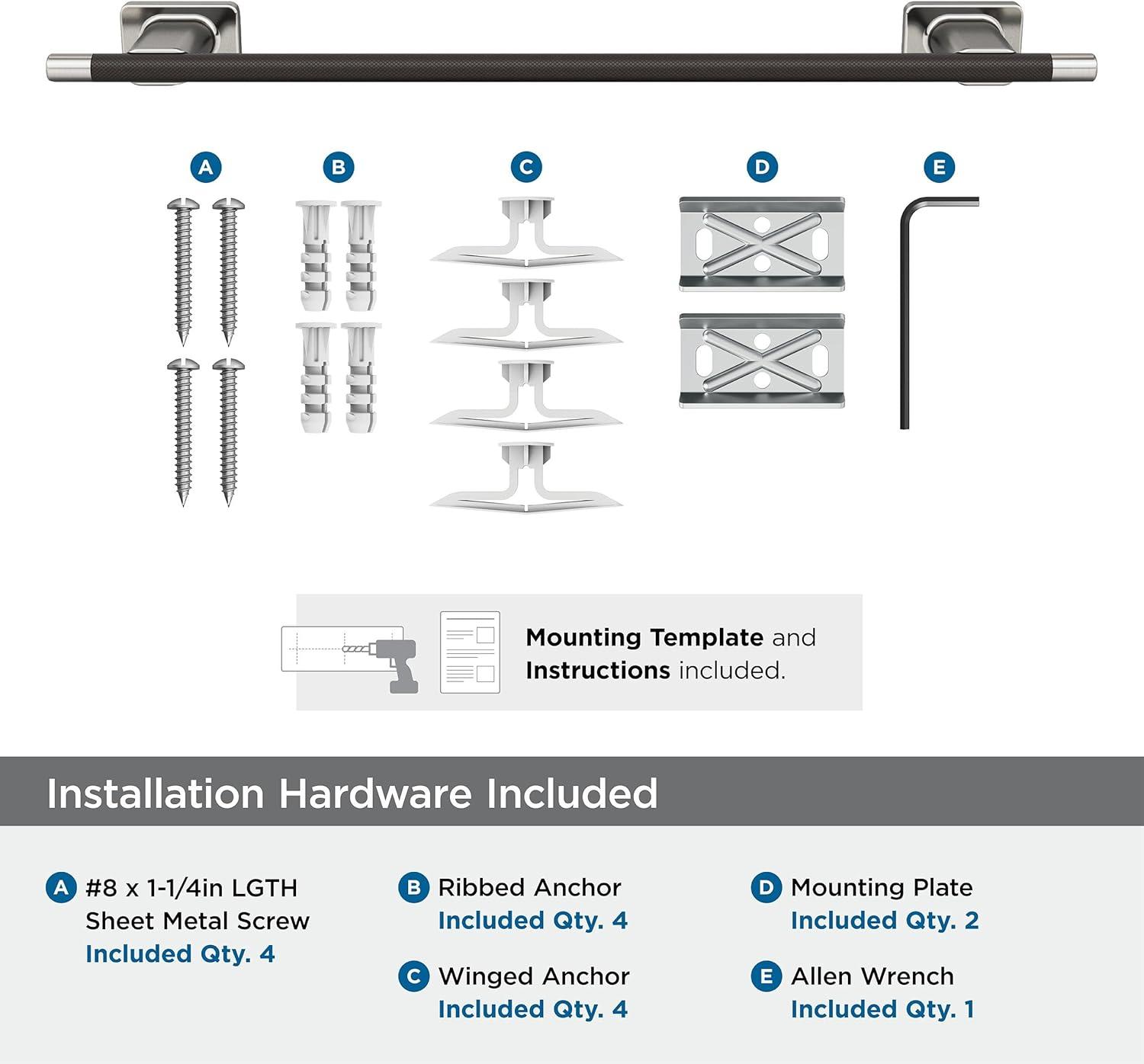 imageAmerock BH26615PNSS Polished NickelStainless Steel Towel Bar 24 in 610 mm Towel Rack Esquire Bathroom Towel Holder Bathroom Hardware Bath AccessoriesBrushed NickelOil Rubbed Bronze