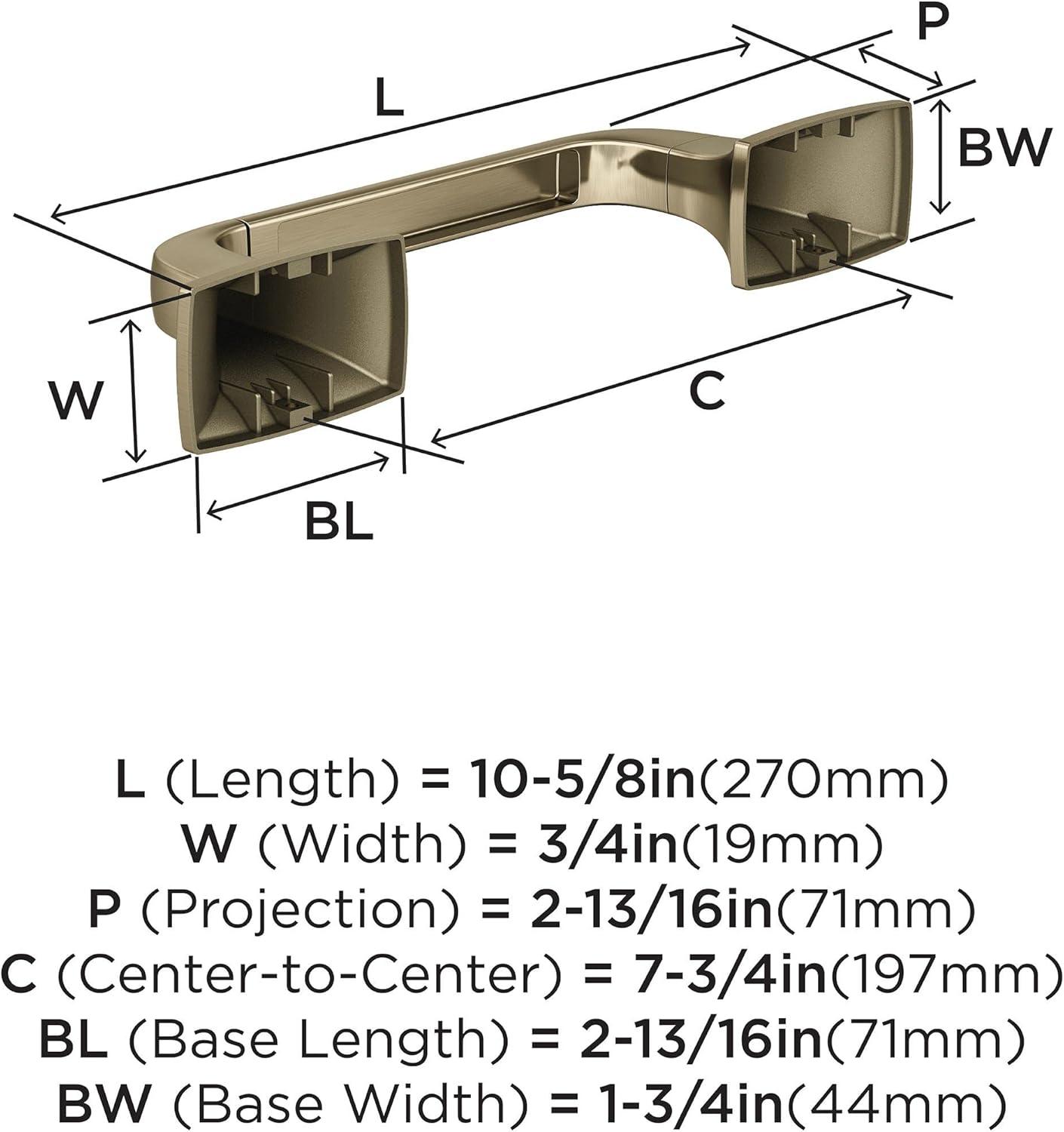 imageAmerock BH3601426 Chrome Towel Bar 24 in 610 mm Towel Rack Highland Ridge Bathroom Towel Holder Bathroom Hardware Bath AccessoriesGolden Champagne