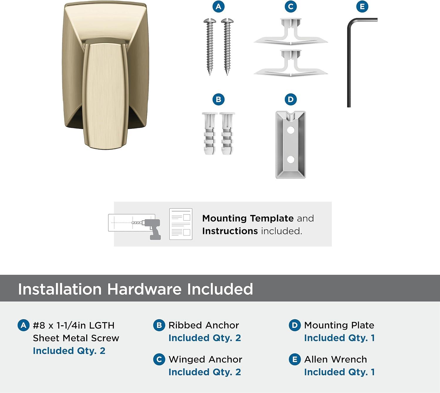imageAmerock BH3601426 Chrome Towel Bar 24 in 610 mm Towel Rack Highland Ridge Bathroom Towel Holder Bathroom Hardware Bath AccessoriesGolden Champagne