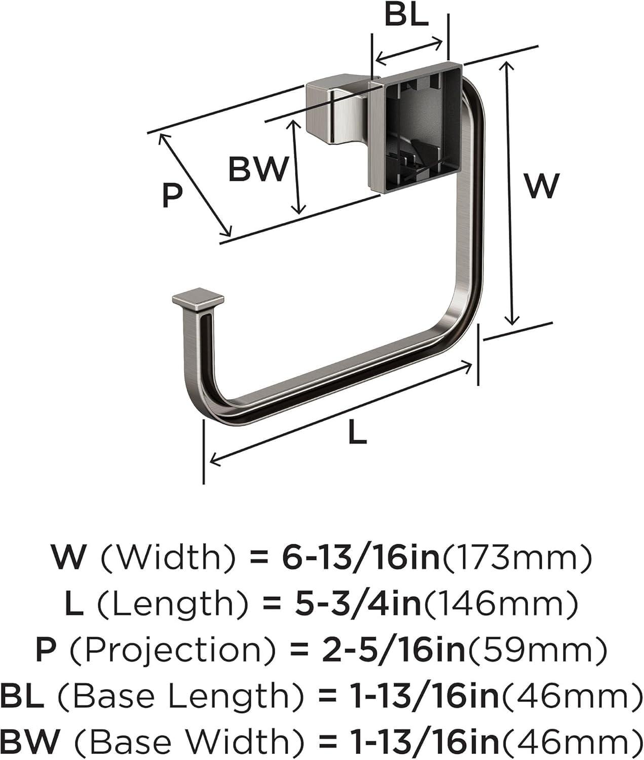 imageAmerock BH36024BBZ Golden Champagne Towel Bar 24 in 610 mm Towel Rack Mulholland Bathroom Towel Holder Bathroom Hardware Bath AccessoriesBrushed Nickel
