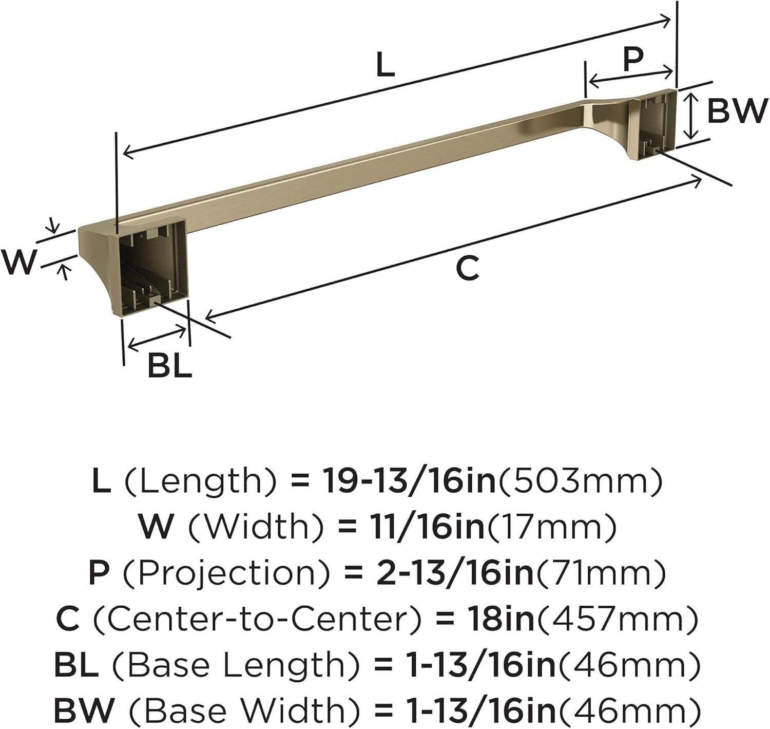 imageAmerock BH36024BBZ Golden Champagne Towel Bar 24 in 610 mm Towel Rack Mulholland Bathroom Towel Holder Bathroom Hardware Bath AccessoriesGolden Champagne