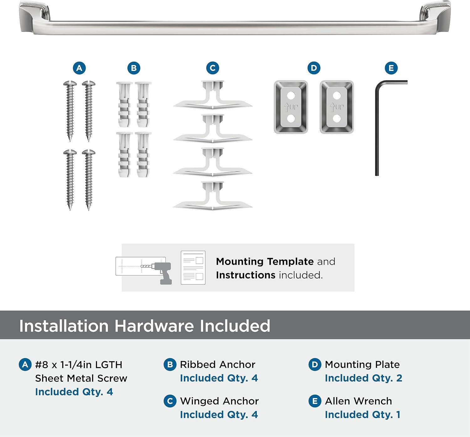 imageAmerock BH36034CZ Champagne Bronze Towel Bar 24 in 610 mm Towel Rack Revitalize Bathroom Towel Holder Bathroom Hardware Bath AccessoriesChrome