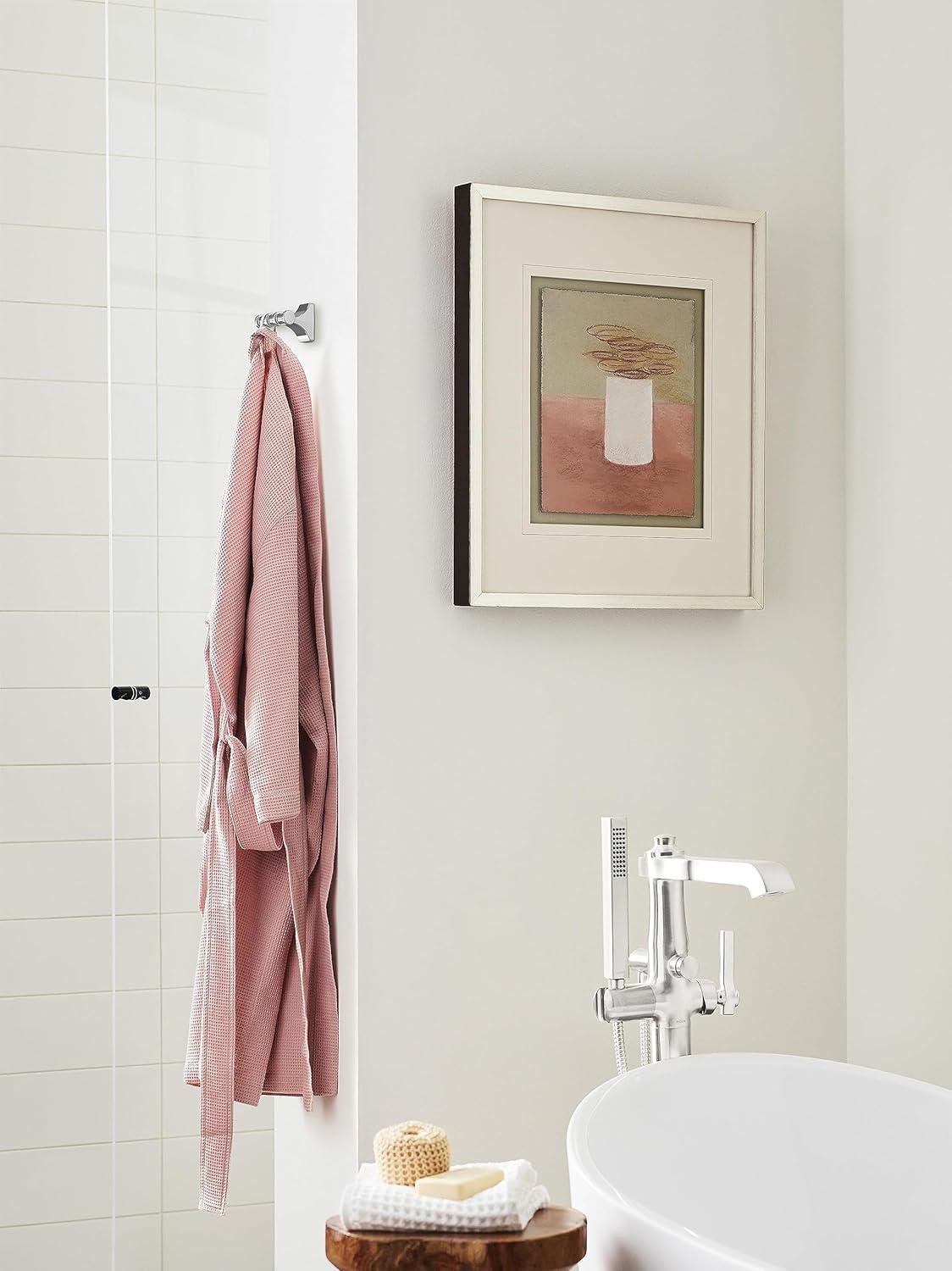 imageAmerock BH36050MB Matte Black Double Robe Hook 21516 in 75 mm Length Towel Holder Davenport Towel Hook for Bathroom Bathroom Hardware Bath AccessoriesPolished Nickel