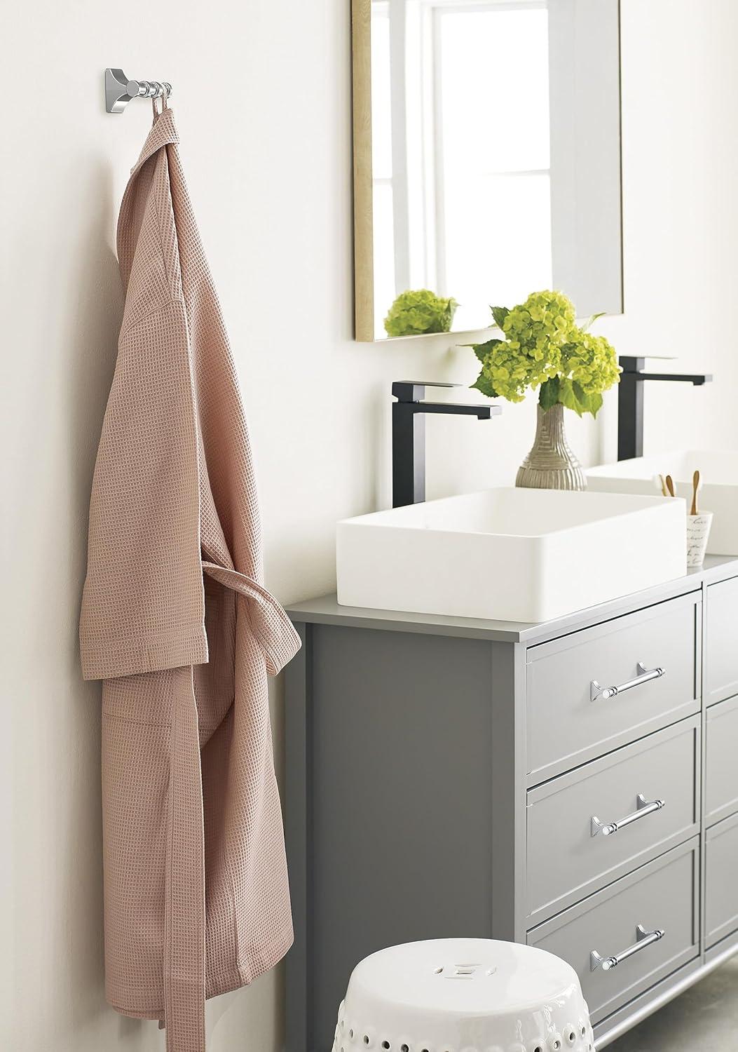 imageAmerock BH36050MB Matte Black Double Robe Hook 21516 in 75 mm Length Towel Holder Davenport Towel Hook for Bathroom Bathroom Hardware Bath AccessoriesPolished Nickel