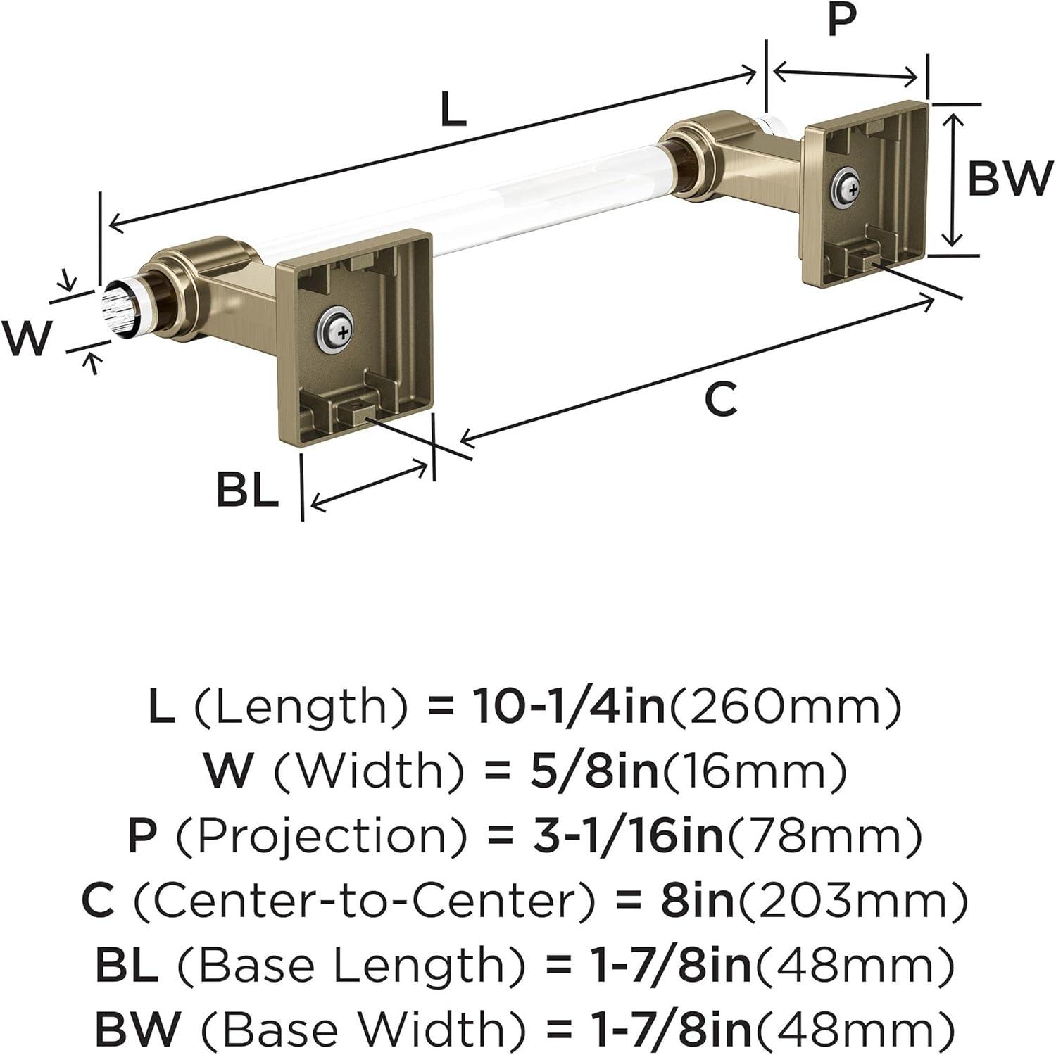 imageAmerock BH36063CCZ ClearChampagne Bronze Towel Bar 18 in 457 mm Towel Rack Glacio Bathroom Towel Holder Bathroom Hardware Bath AccessoriesClearGolden Champagne