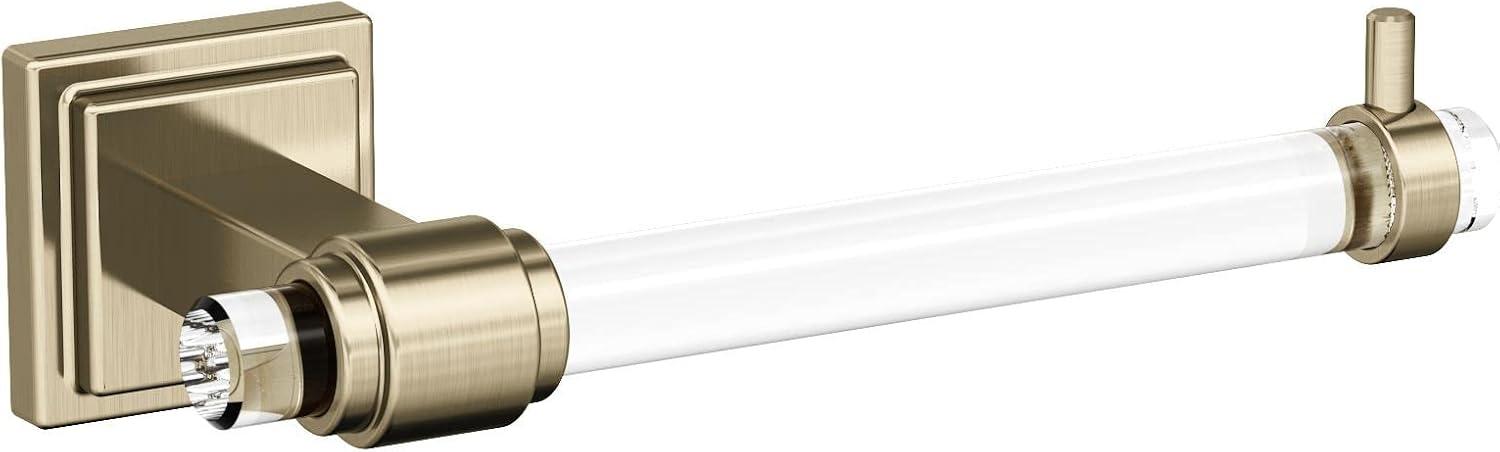 imageAmerock BH36063CCZ ClearChampagne Bronze Towel Bar 18 in 457 mm Towel Rack Glacio Bathroom Towel Holder Bathroom Hardware Bath AccessoriesClearGolden Champagne