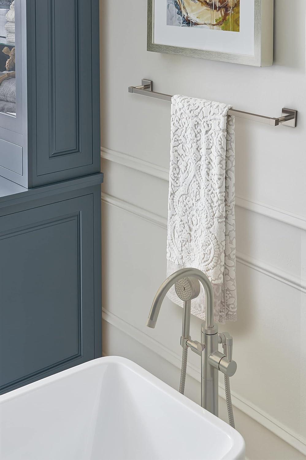 imageAmerock BH36073CZ Champagne Bronze Towel Bar 18 in 457 mm Towel Rack Appoint Bathroom Towel Holder Bathroom Hardware Bath AccessoriesBrushed Nickel