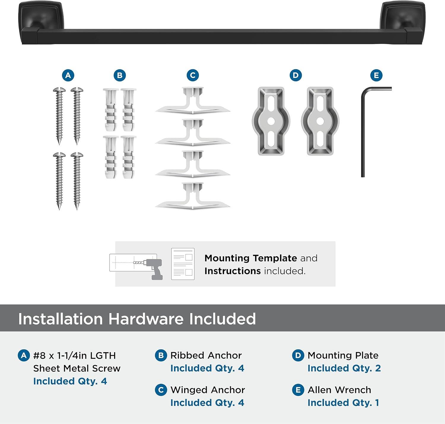 imageAmerock BH36091CZ Champagne Bronze Single Post Toilet Paper Holder 7116 in 179 mm Length Toilet Tissue Holder Stature Bath Tissue Holder Bathroom Hardware Bath AccessoriesMatte Black