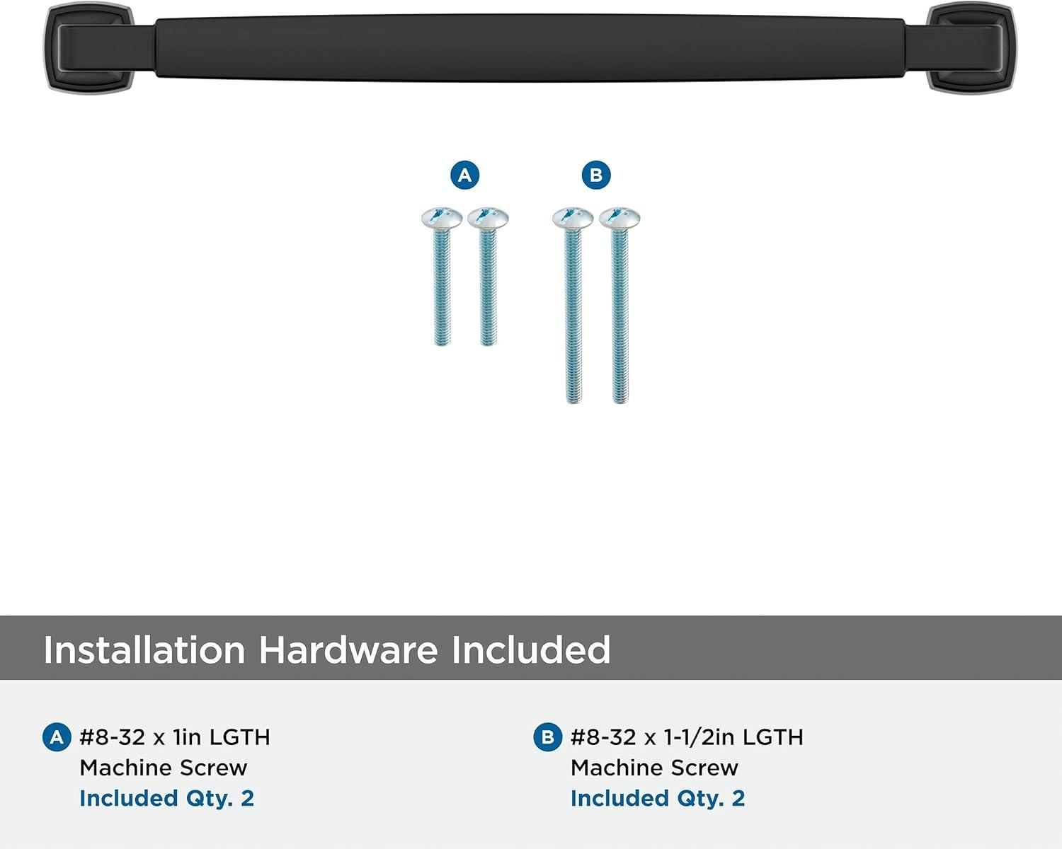 imageAmerock BP36890FB Stature Cabinet Pull 81316 in 224 mm CentertoCenter Matte BlackMatte Black