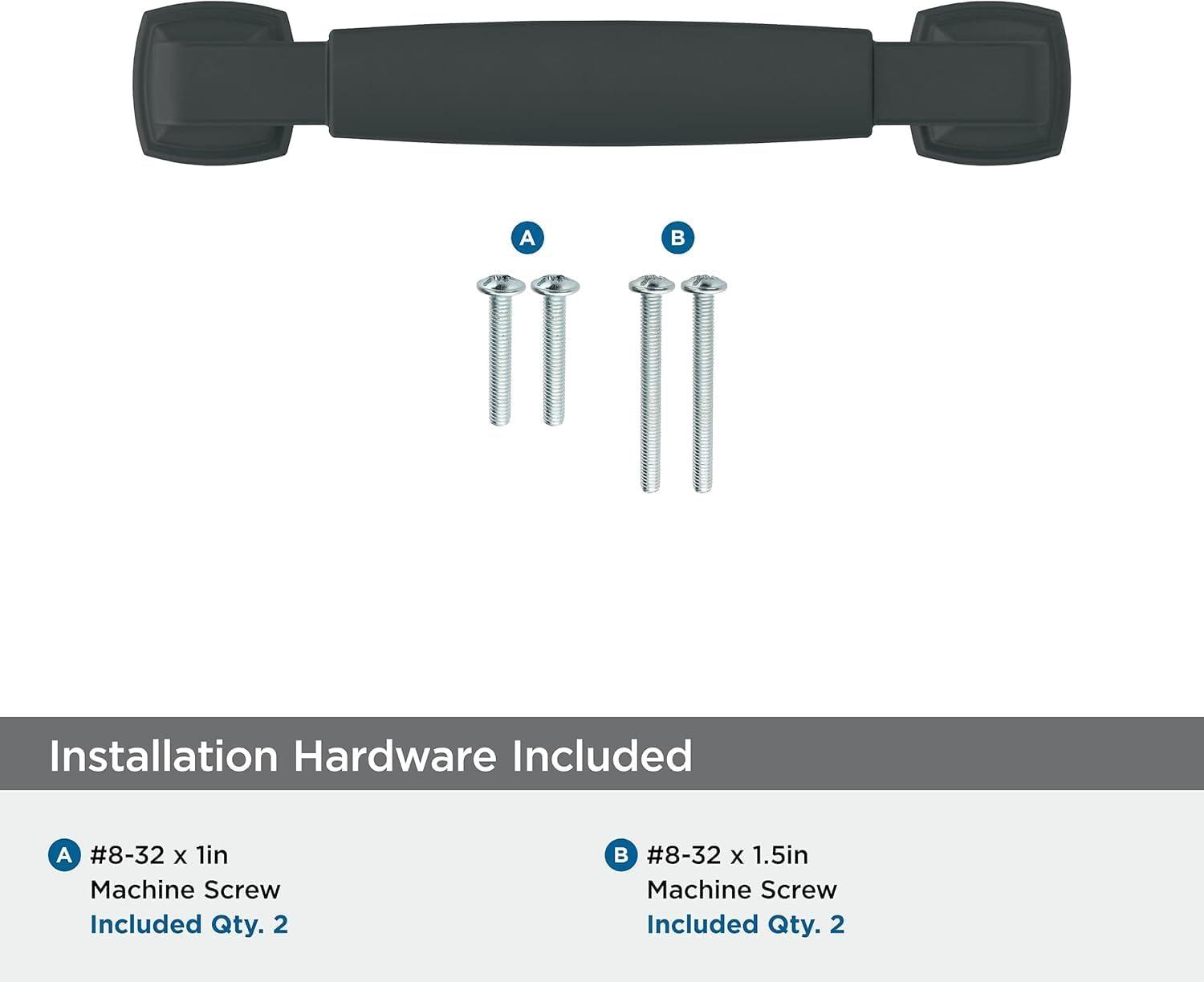 imageAmerock BP36890FB Stature Cabinet Pull 81316 in 224 mm CentertoCenter Matte BlackMatte Black
