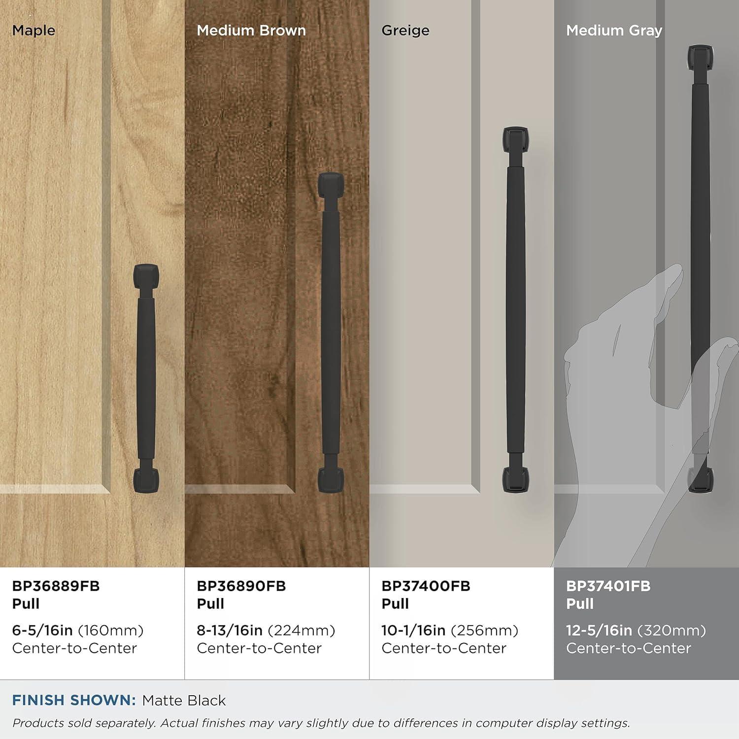imageAmerock BP36890FB Stature Cabinet Pull 81316 in 224 mm CentertoCenter Matte BlackMatte Black