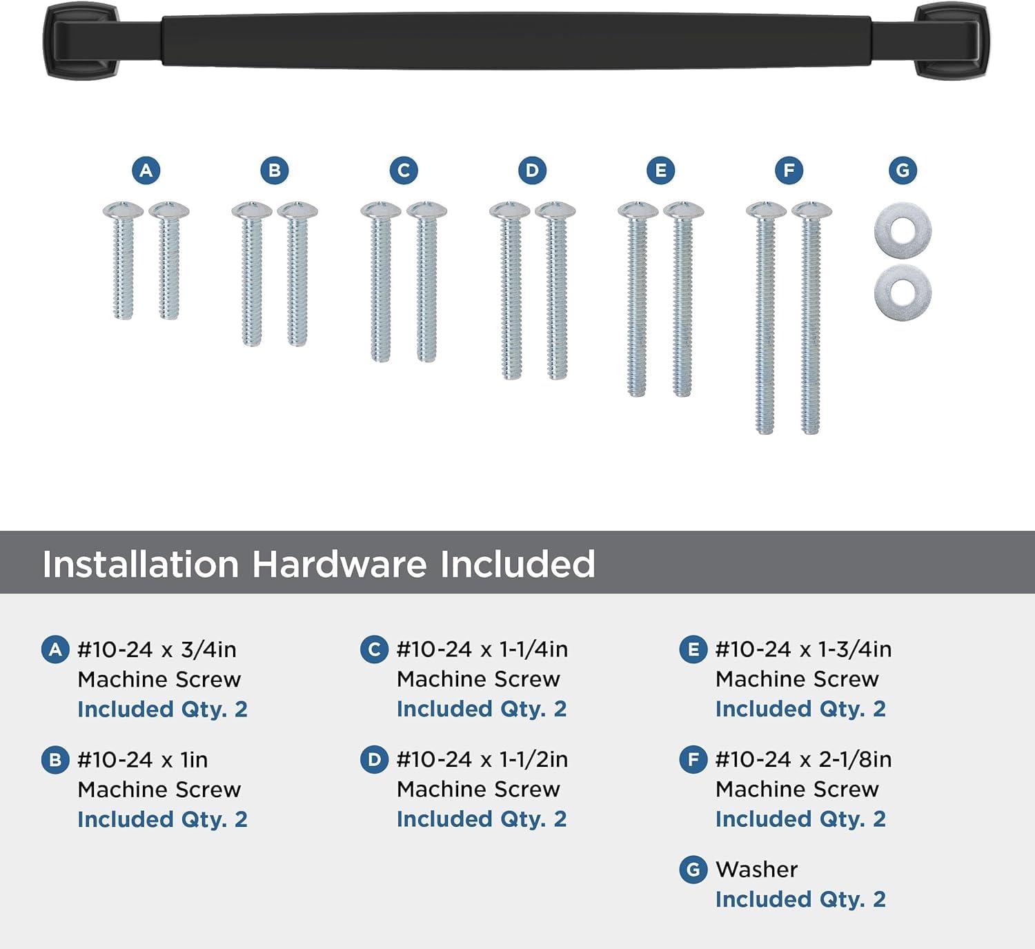 imageAmerock BP36890FB Stature Cabinet Pull 81316 in 224 mm CentertoCenter Matte BlackMatte Black
