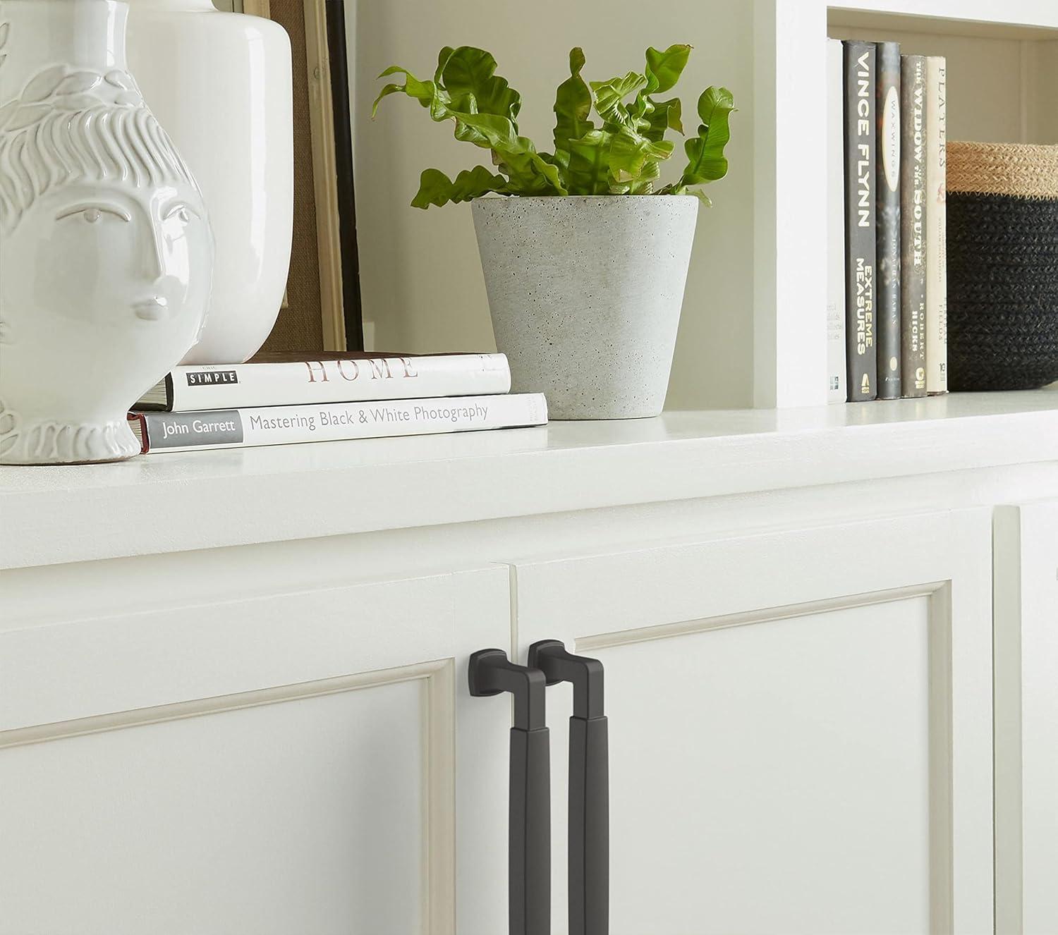 imageAmerock BP36890FB Stature Cabinet Pull 81316 in 224 mm CentertoCenter Matte BlackMatte Black