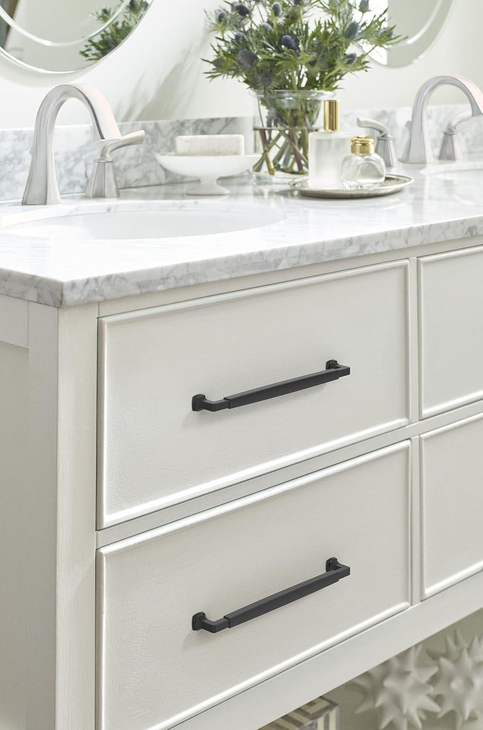 imageAmerock BP36890FB Stature Cabinet Pull 81316 in 224 mm CentertoCenter Matte BlackMatte Black