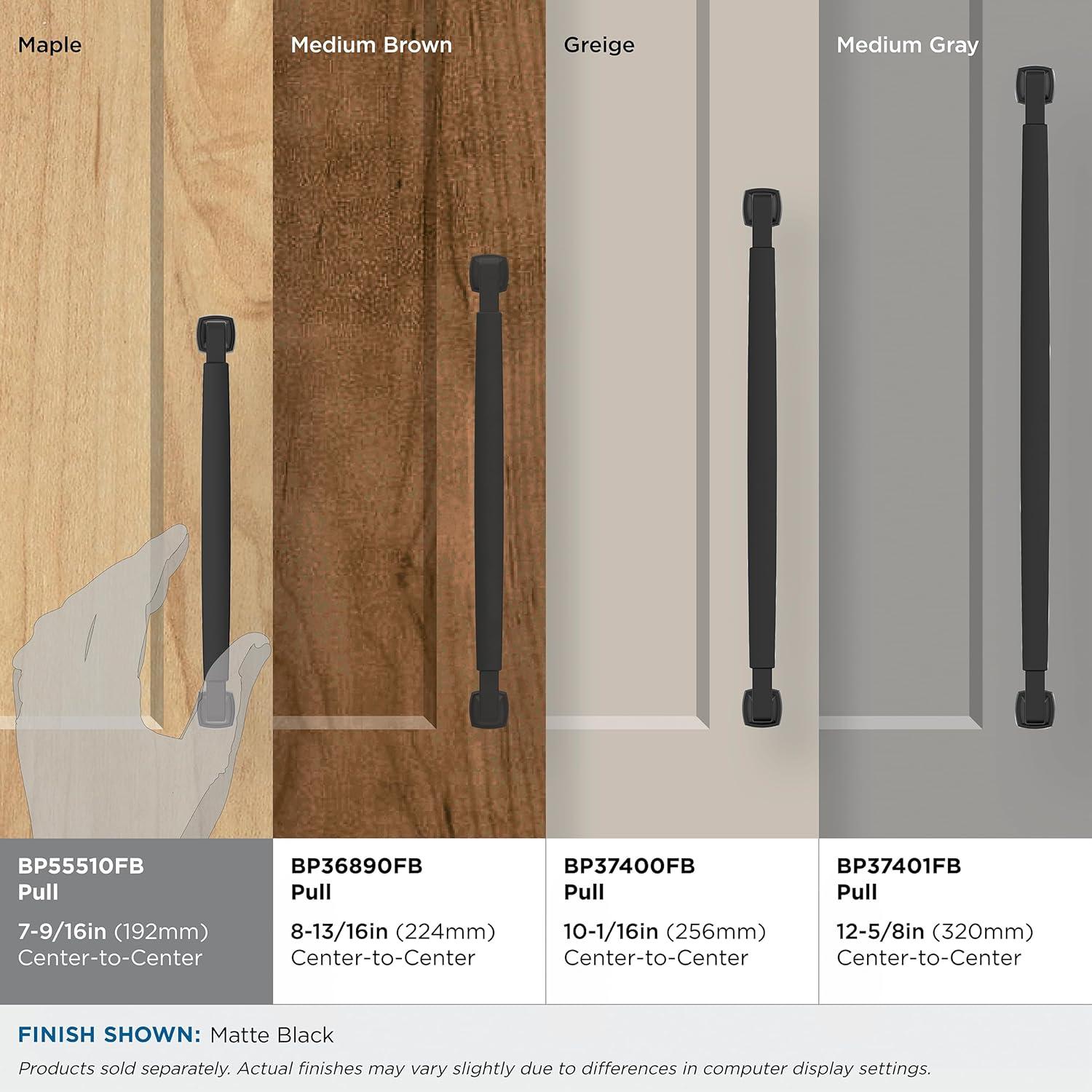 imageAmerock BP36890FB Stature Cabinet Pull 81316 in 224 mm CentertoCenter Matte BlackMatte Black