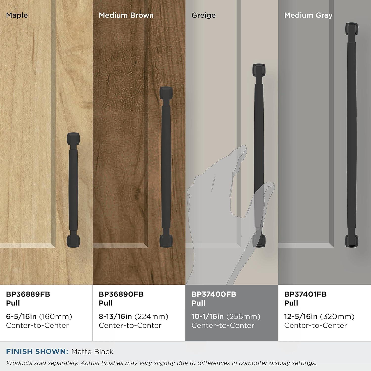 imageAmerock BP36890FB Stature Cabinet Pull 81316 in 224 mm CentertoCenter Matte BlackMatte Black