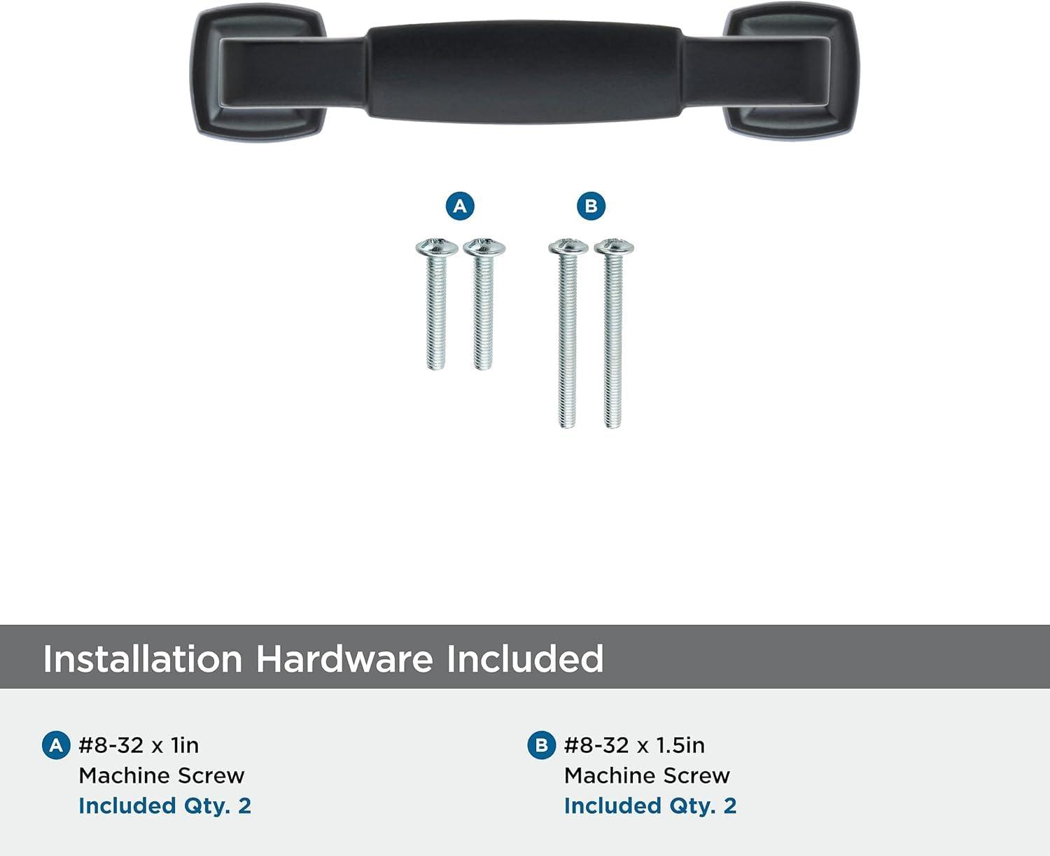 imageAmerock BP36890FB Stature Cabinet Pull 81316 in 224 mm CentertoCenter Matte BlackMatte Black