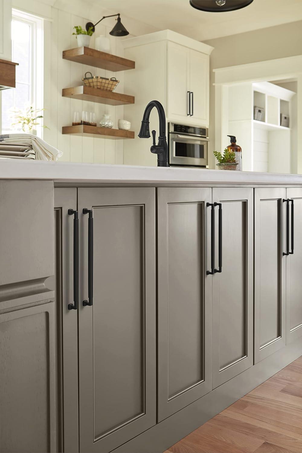 imageAmerock BP36890FB Stature Cabinet Pull 81316 in 224 mm CentertoCenter Matte BlackMatte Black