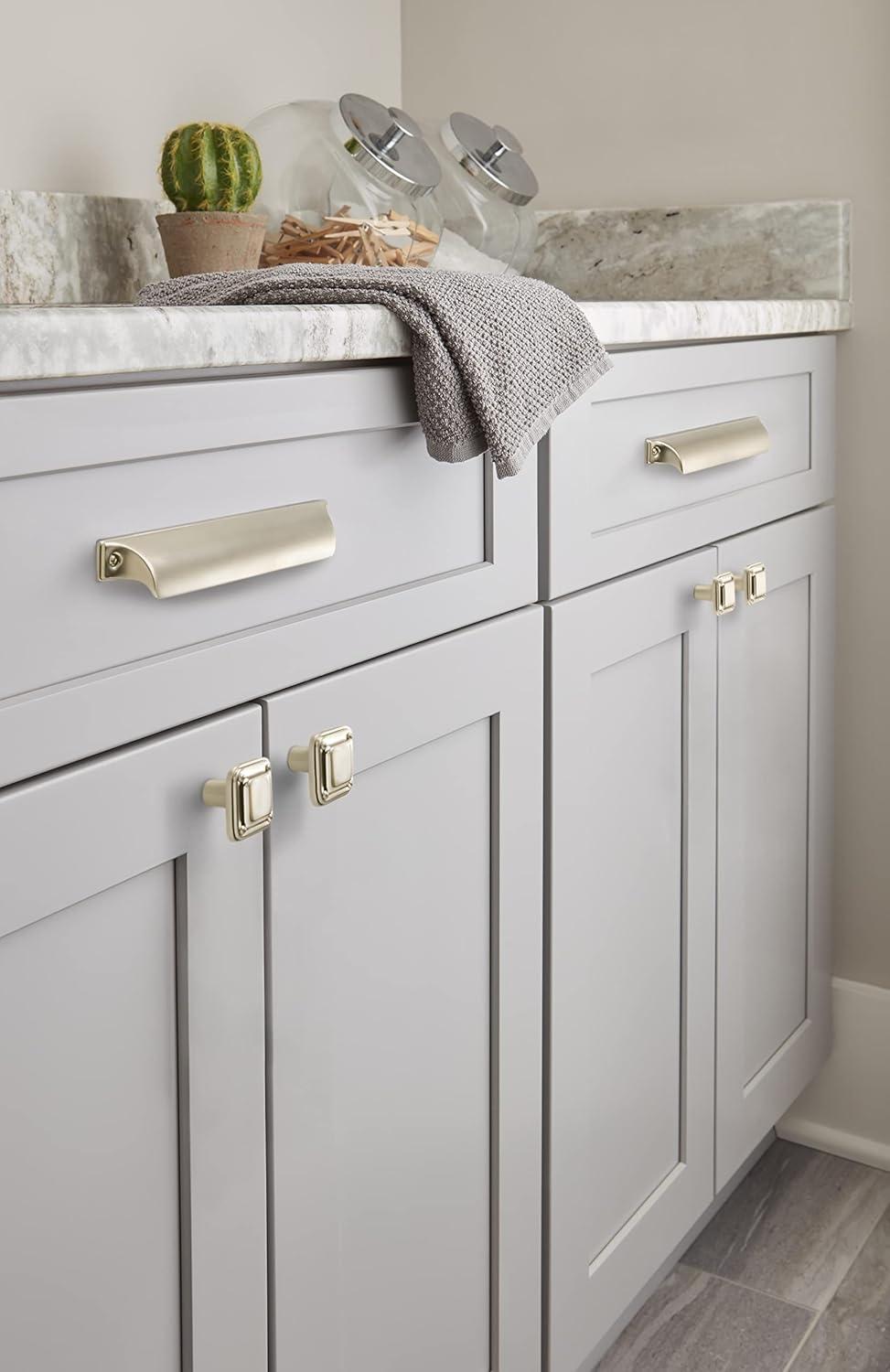 imageAmerock BP452364MB Kitchen Cabinet Cup Pull Matte Black 212 in 64 mm CentertoCenter Jolene 1 Pack Furniture Hardware Cabinet Handle Bathroom Drawer PullSilver Champagne