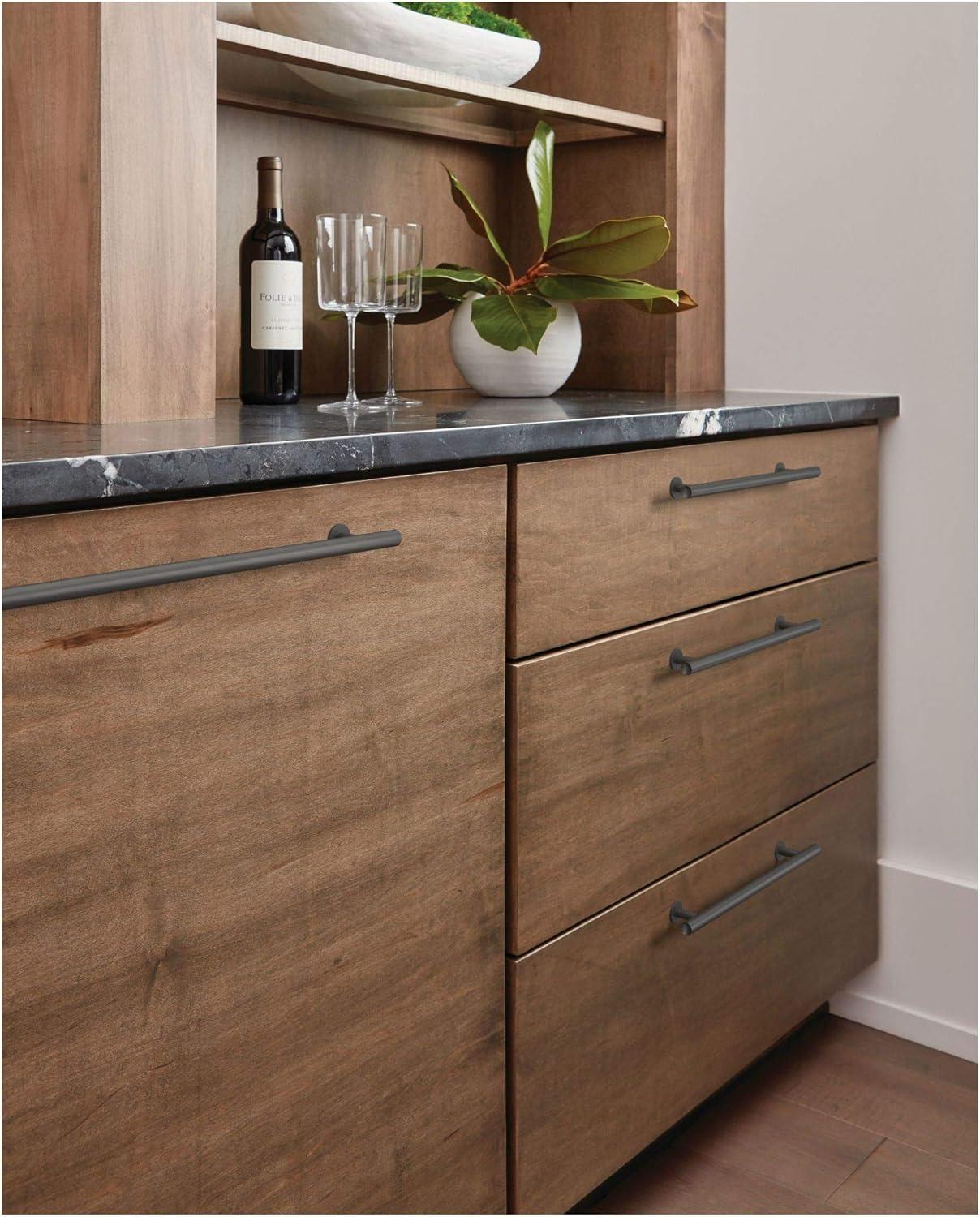imageAmerock BP54050CZ Champagne Bronze Appliance Pull 12 inch 305mm CentertoCenter Cabinet Handle Radius Furniture HardwareSatin Nickel