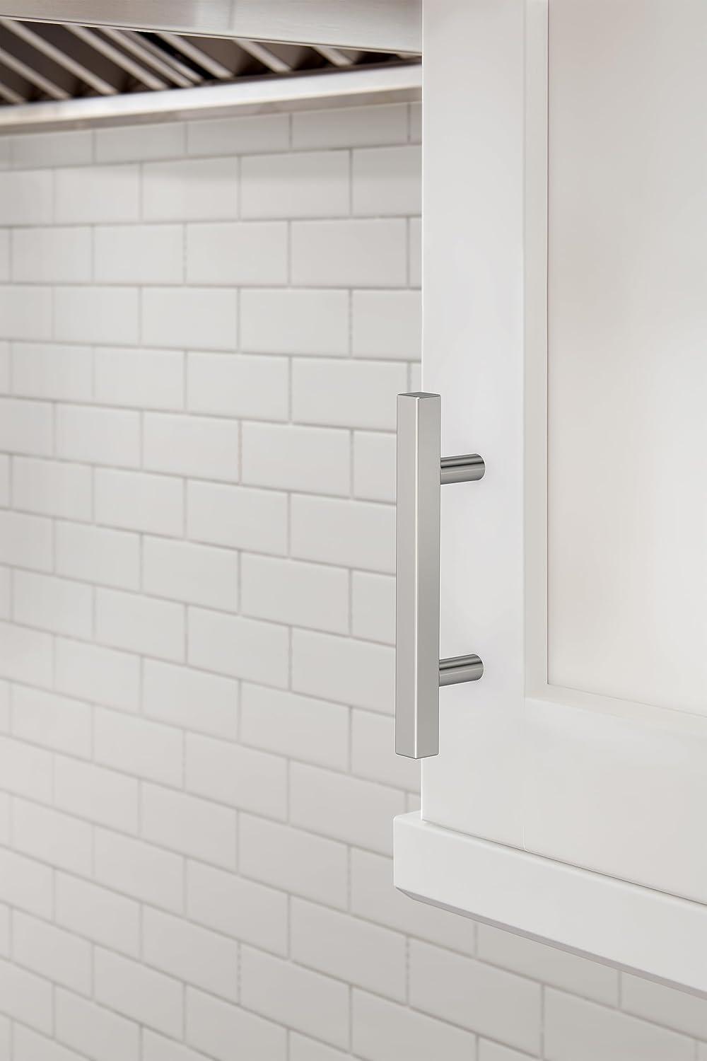 imageAmerock Bar Pulls Square 6516 inch 160mm CentertoCenter Champagne Bronze Cabinet Pull 10 PackPolished Chrome
