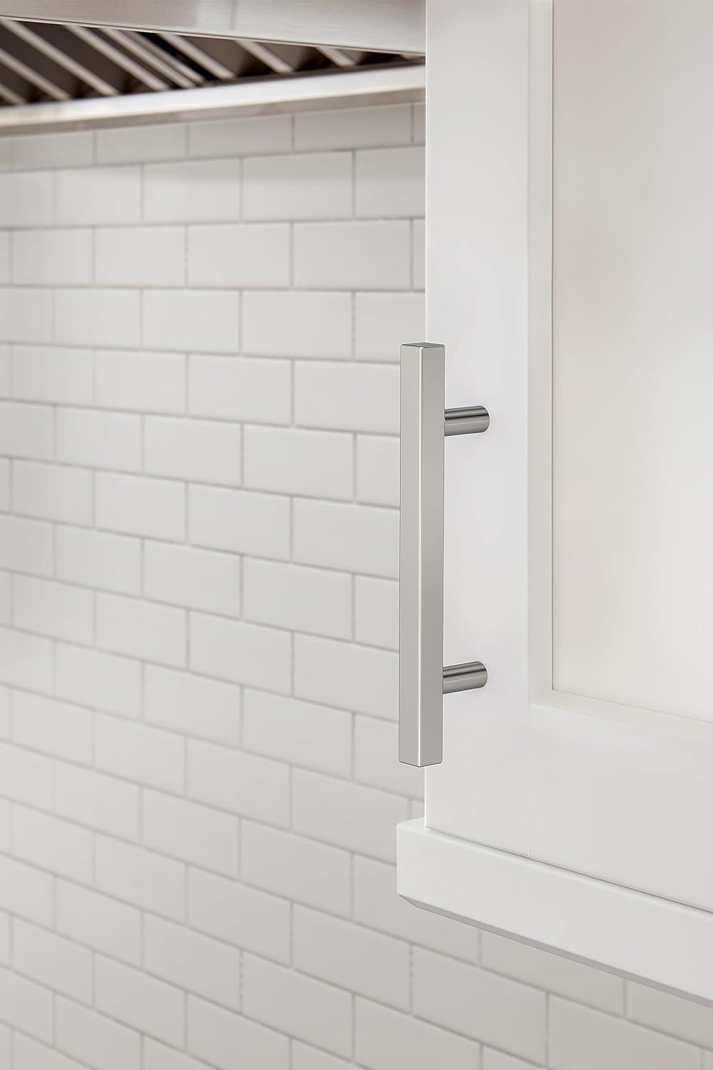 imageAmerock Bar Pulls Square 6516 inch 160mm CentertoCenter Champagne Bronze Cabinet Pull 10 PackPolished Chrome