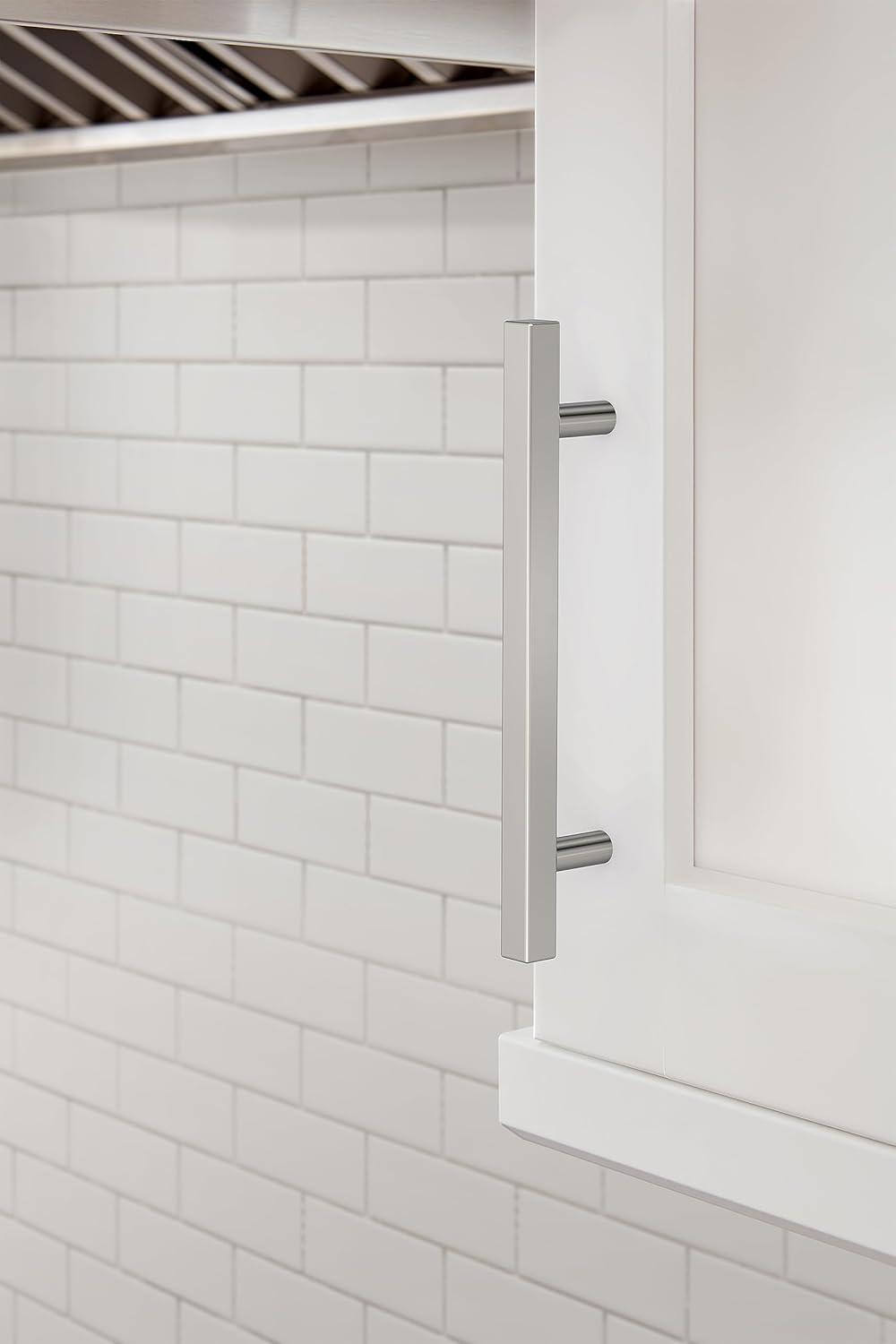 imageAmerock Bar Pulls Square 6516 inch 160mm CentertoCenter Champagne Bronze Cabinet Pull 10 PackPolished Chrome