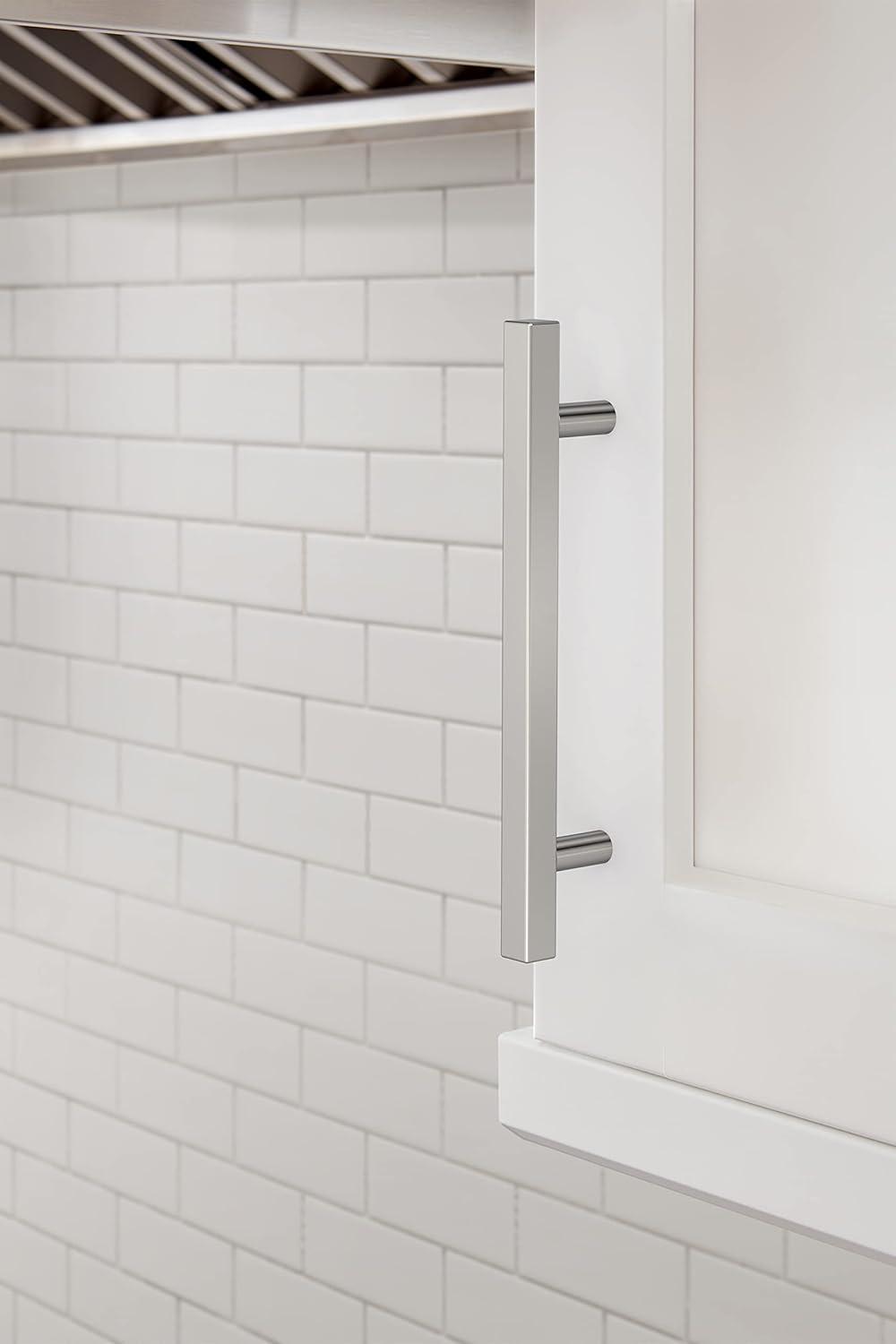 imageAmerock Bar Pulls Square 6516 inch 160mm CentertoCenter Champagne Bronze Cabinet Pull 10 PackPolished Chrome