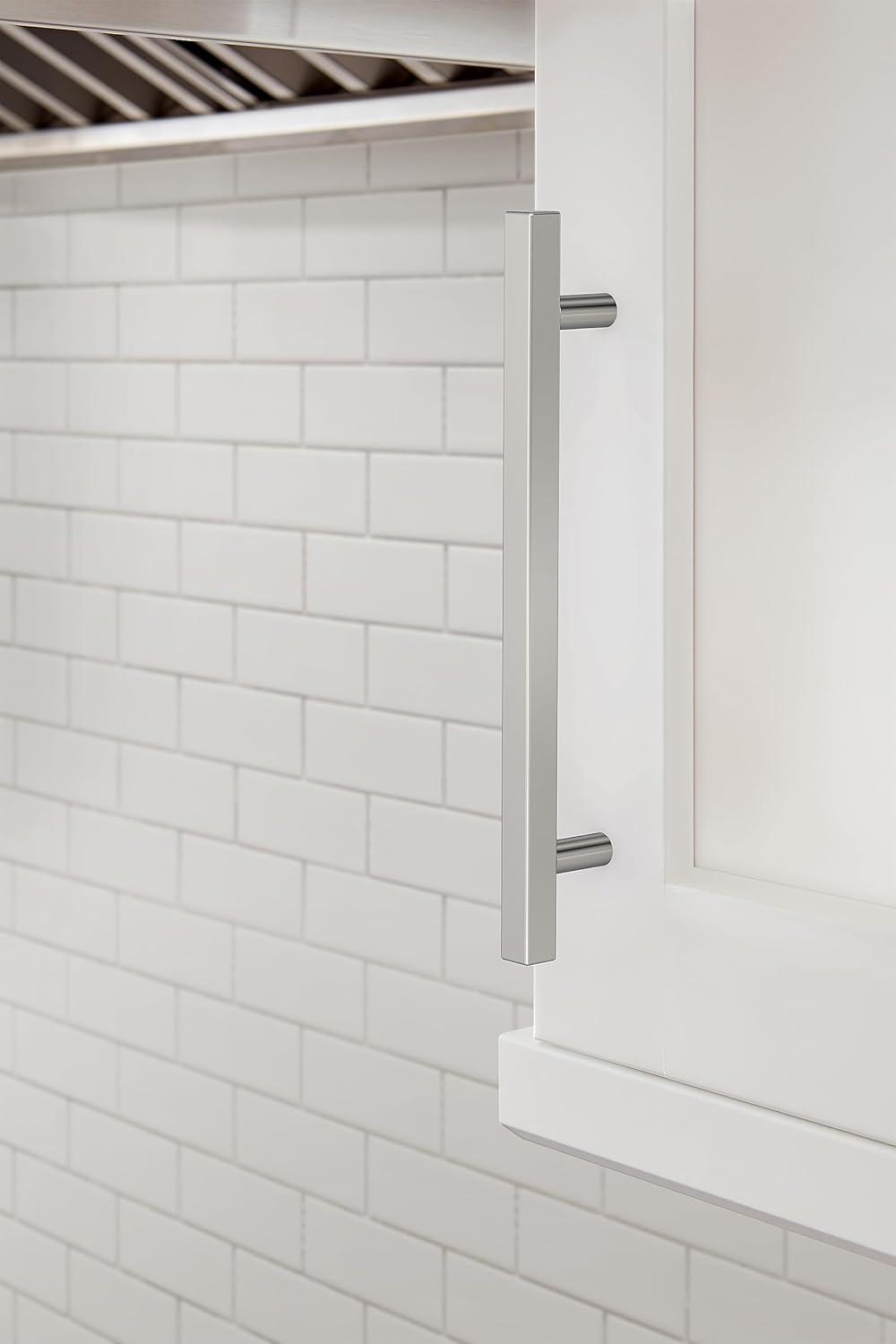imageAmerock Bar Pulls Square 6516 inch 160mm CentertoCenter Champagne Bronze Cabinet Pull 10 PackPolished Chrome