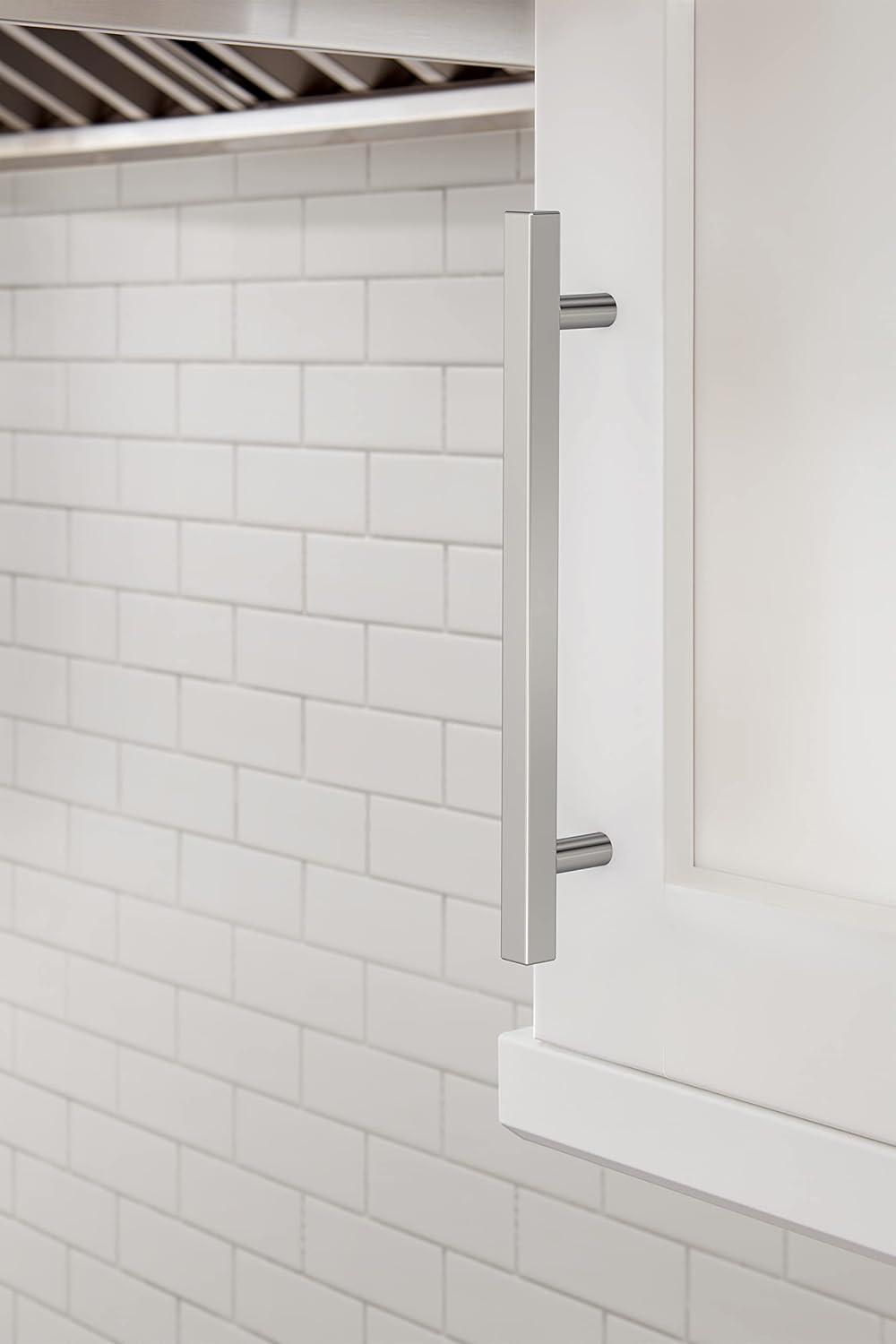 imageAmerock Bar Pulls Square 6516 inch 160mm CentertoCenter Champagne Bronze Cabinet Pull 10 PackPolished Chrome