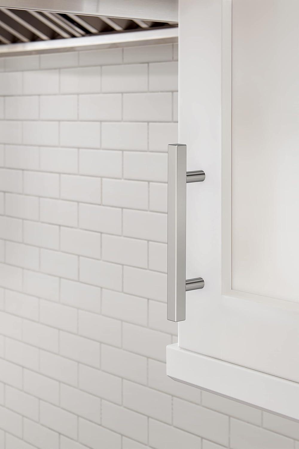imageAmerock Bar Pulls Square 6516 inch 160mm CentertoCenter Champagne Bronze Cabinet Pull 10 PackPolished Chrome
