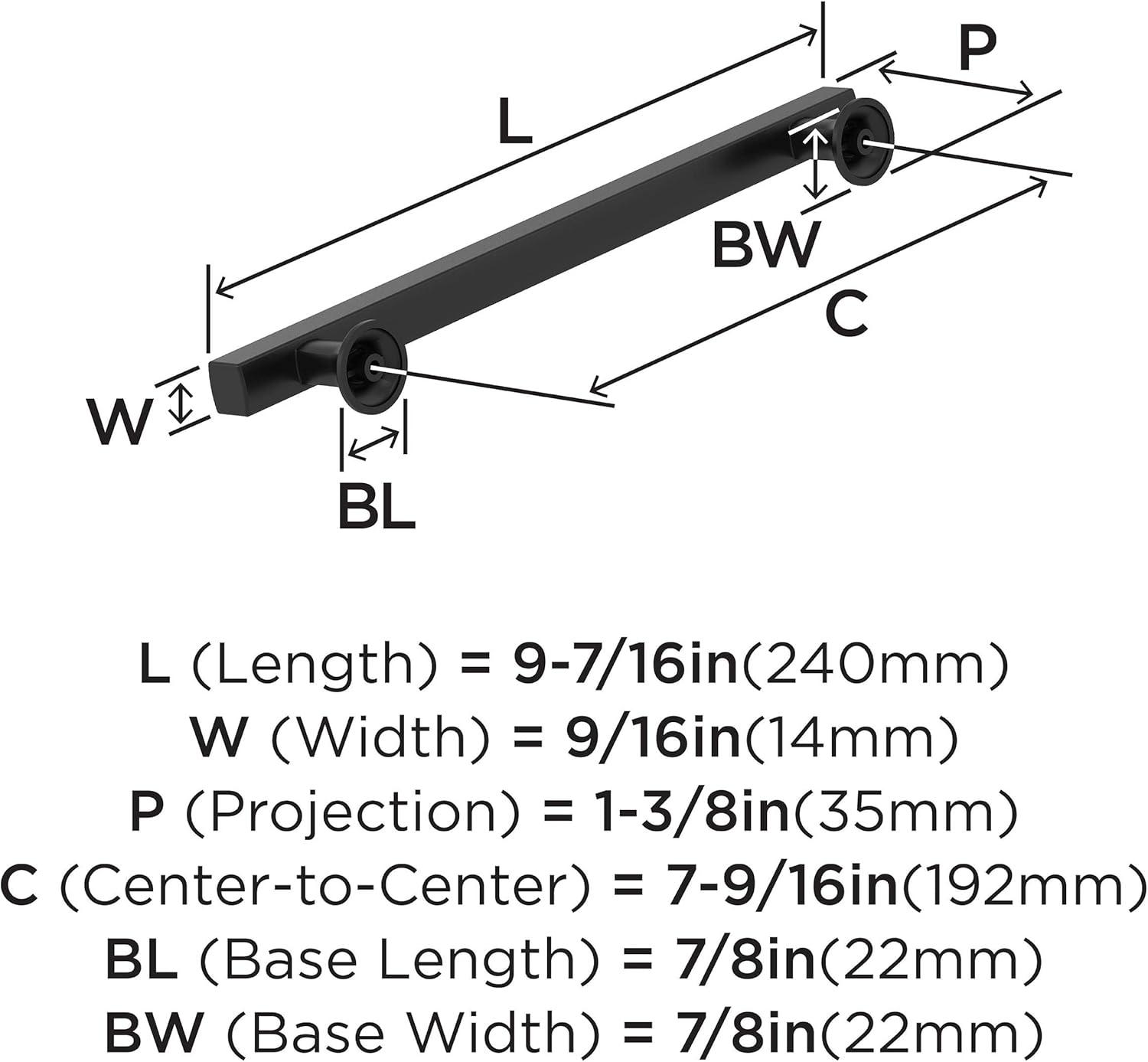 imageAmerock Corp BP37111CZ Everett Appliance Pull 18 in 457 mm CentertoCenter Champagne BronzeMatte Black