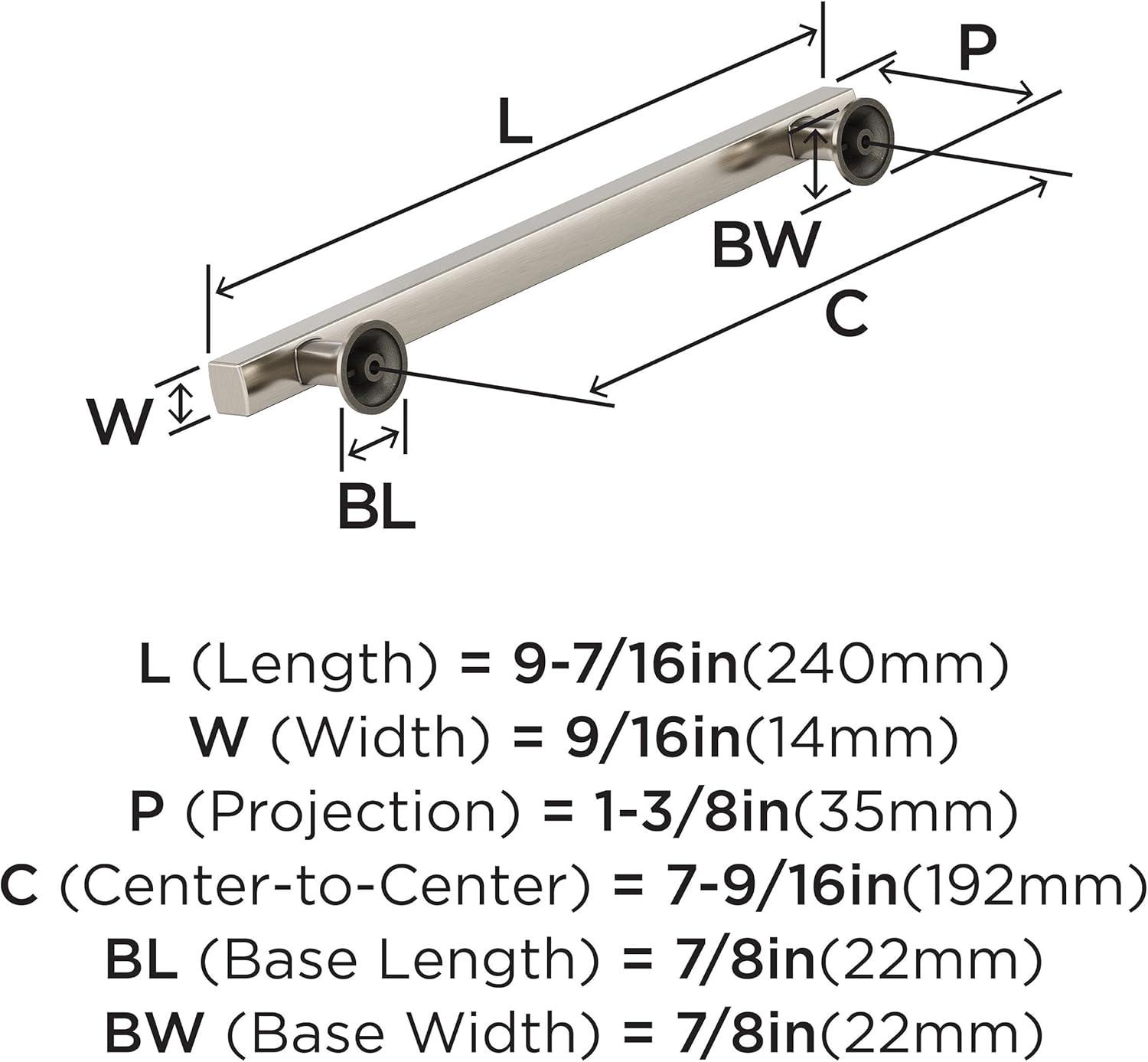 imageAmerock Corp BP37111CZ Everett Appliance Pull 18 in 457 mm CentertoCenter Champagne BronzeSatin Nickel