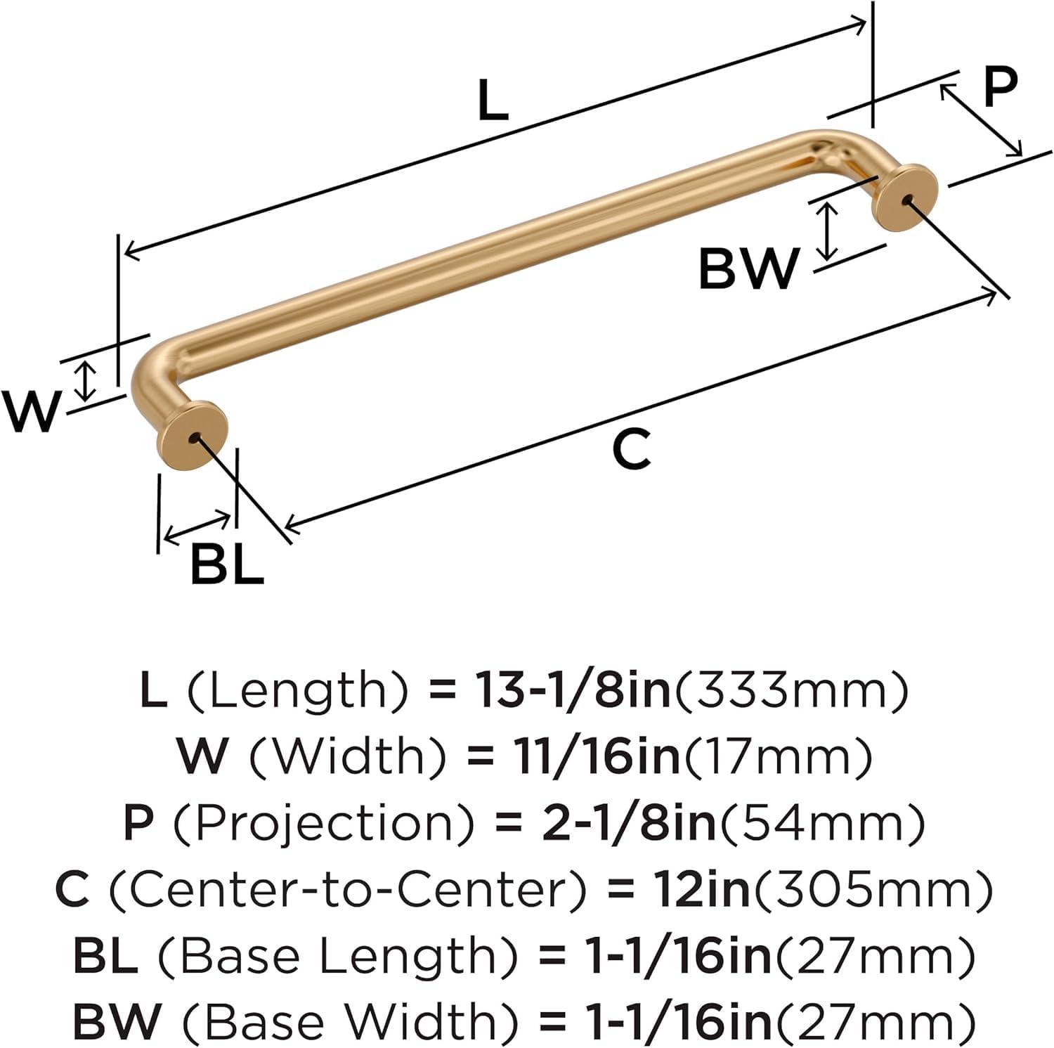 imageAmerock Factor 18 inch 457mm CentertoCenter Champagne Bronze Appliance Pull BP36967CZChampagne Bronze