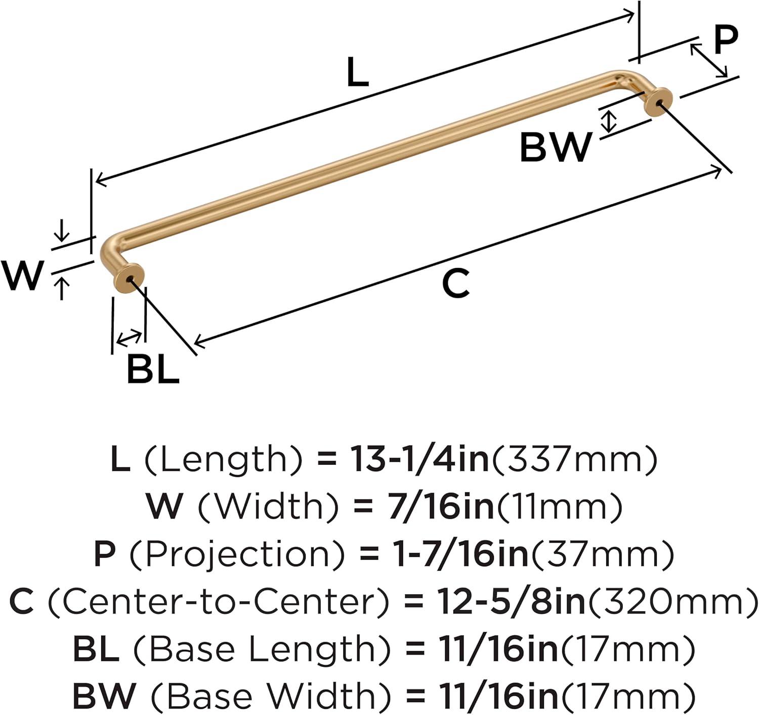 imageAmerock Factor 18 inch 457mm CentertoCenter Champagne Bronze Appliance Pull BP36967CZChampagne Bronze