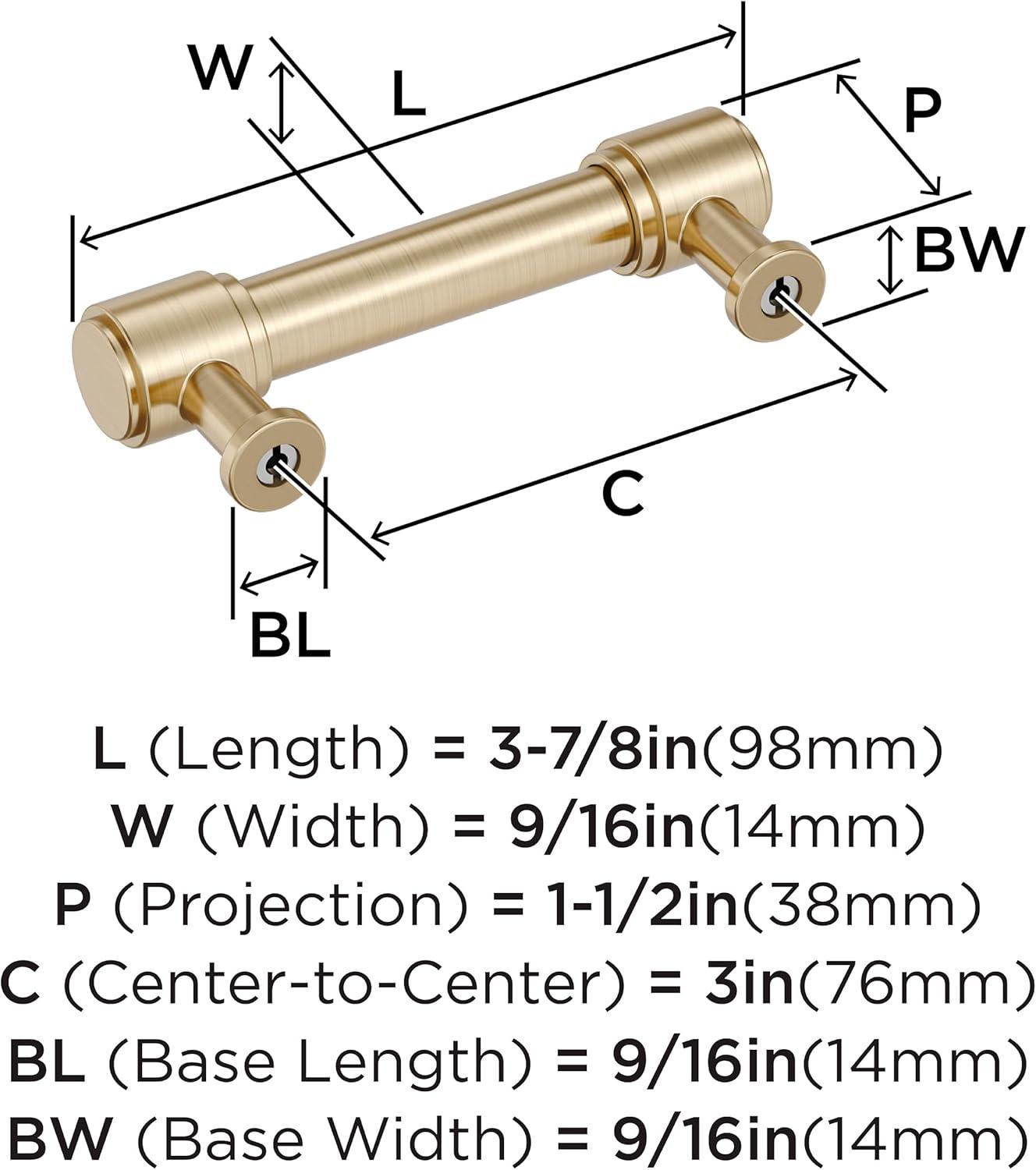 imageAmerock Faircrest 3 inch 76mm CentertoCenter Champagne Bronze Cabinet Pull BP37462CZGolden Champagne