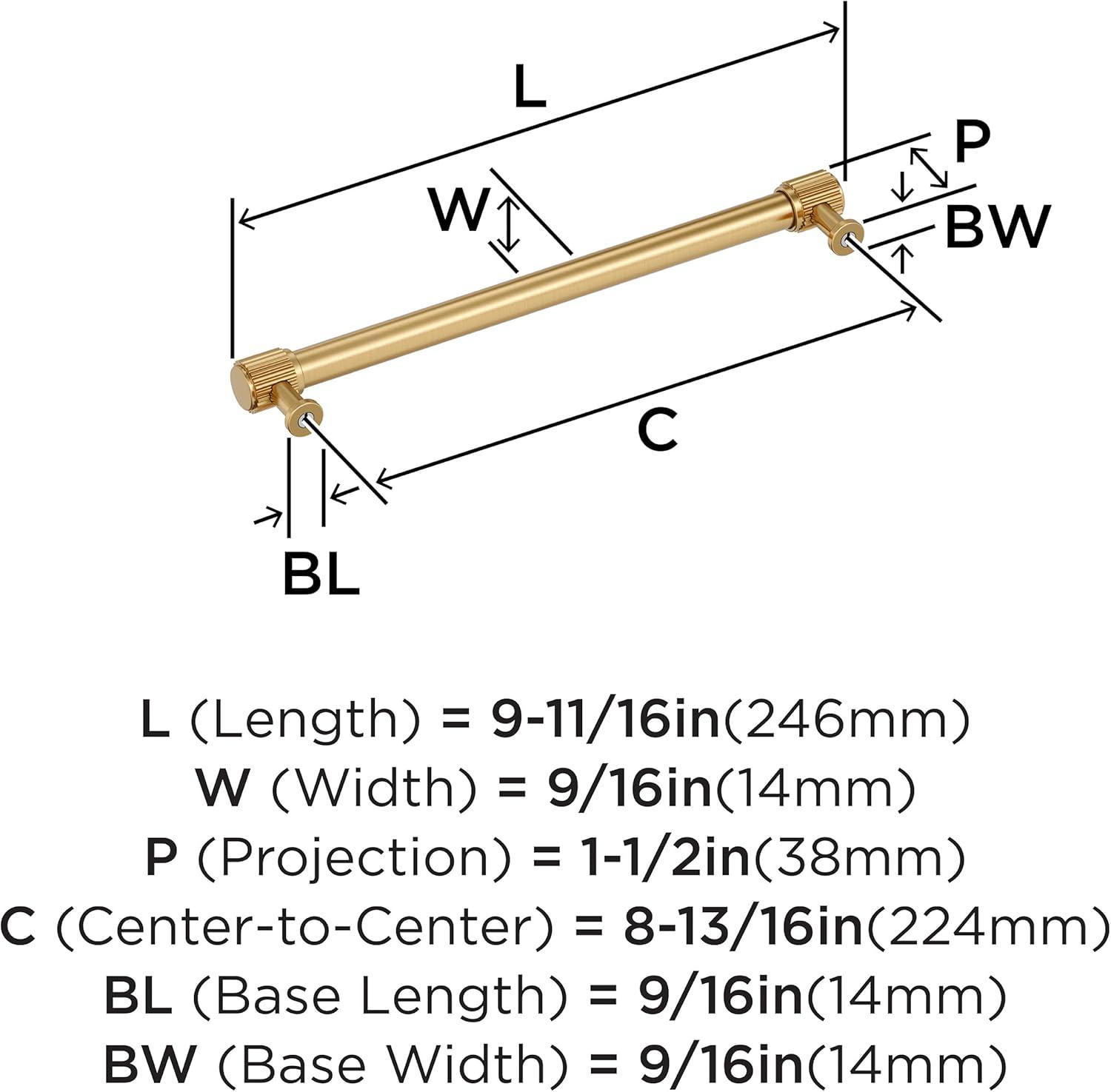 imageAmerock Farewind 81316 inch 224mm CentertoCenter Polished Chrome Cabinet Pull BP3780726Champagne Bronze
