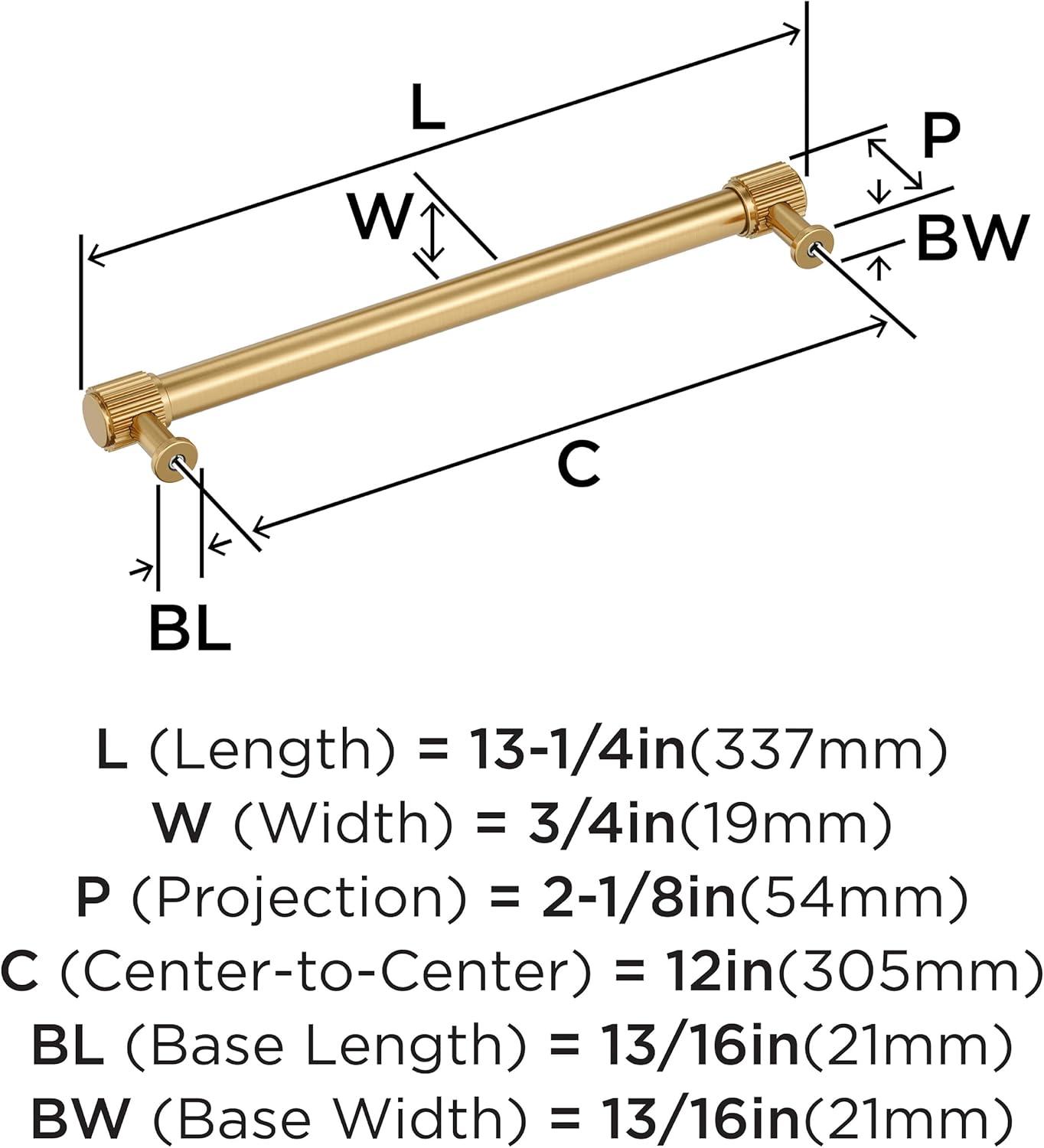 imageAmerock Farewind 81316 inch 224mm CentertoCenter Polished Chrome Cabinet Pull BP3780726Champagne Bronze